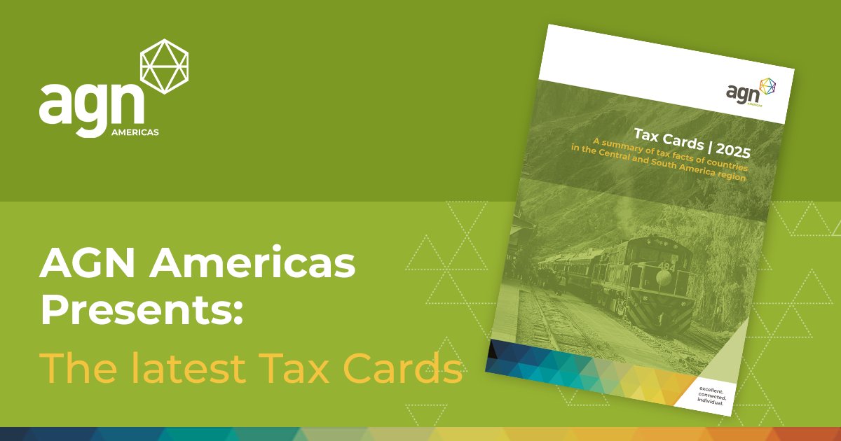 Discover the 2025 AGN Americas Tax Publications – your tax guide across Latin America.
Transfer Pricing: How goods, services &amp; intangibles are priced between related entities
Tax Cards: Compare Income Tax, Double Tax Treaties &amp; more
Available in EN &amp; ESP:
agn.org/insights?_sft_…