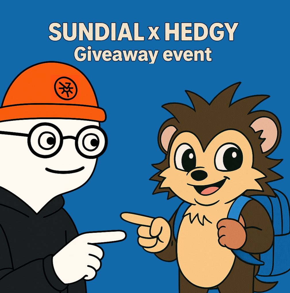 🚨 $HEDGY x <a href="/SundialSonic/">Sundial</a> Giveaway Alert!

Win 150 $S and 10,000 $HEDGY, to enter:

1) Like and RT ✅
2) Follow <a href="/hedgycoin/">$HEDGY on $S</a> and <a href="/SundialSonic/">Sundial</a> 🤝
3) Tag 2 friends 🏷️

48 hours!

GO….