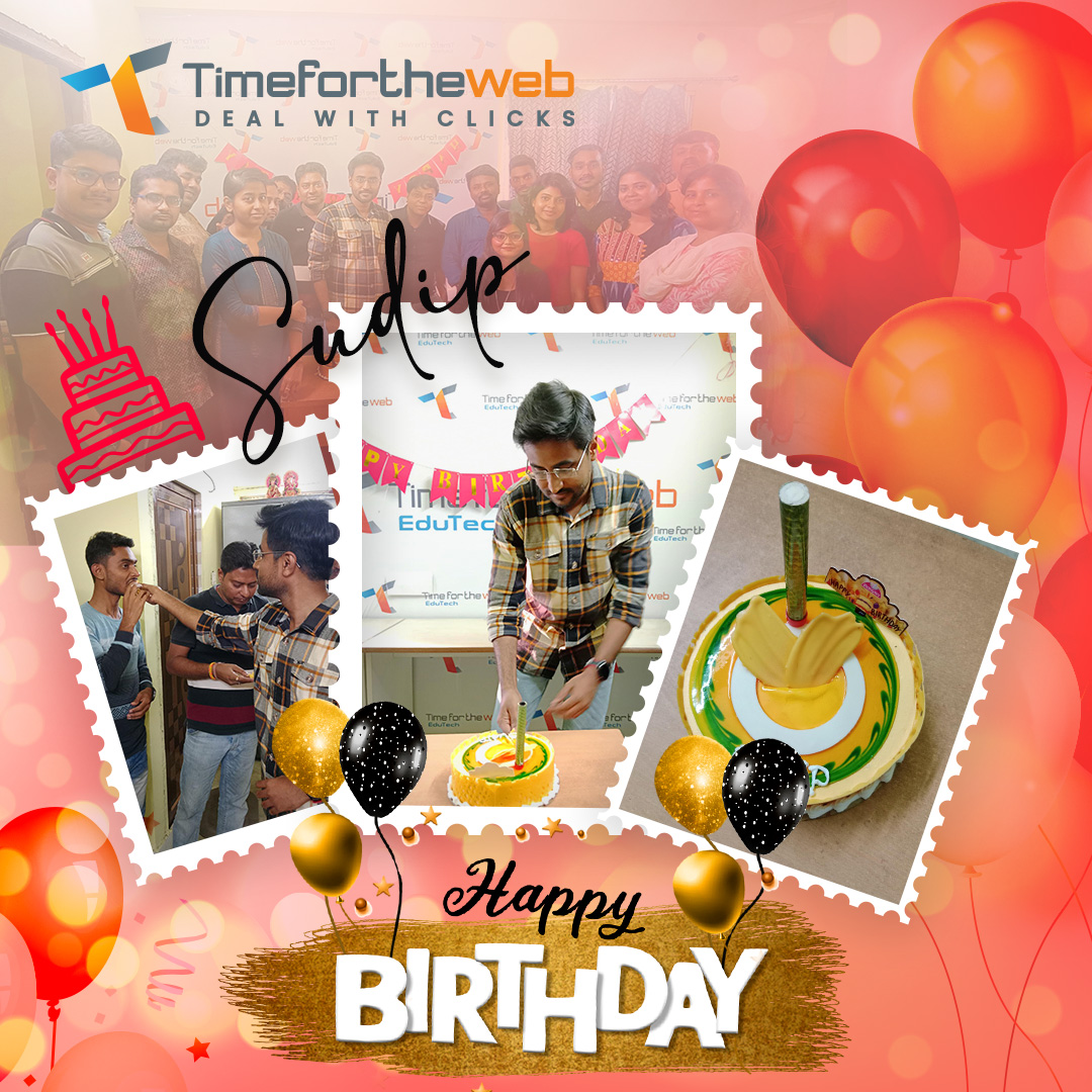 Timefortheweb1's tweet image. Recently #timefortheweb celebrated the birthday ๐of Sudip. The warmest wishes to the greatest #SEOexpert and The whole team #wishes you the happiest of birthdays. #happybirthday #birthdayfun #celebration #funtimes #goodvibes #teamtime #officefun #birthday #birthdayimage #seo