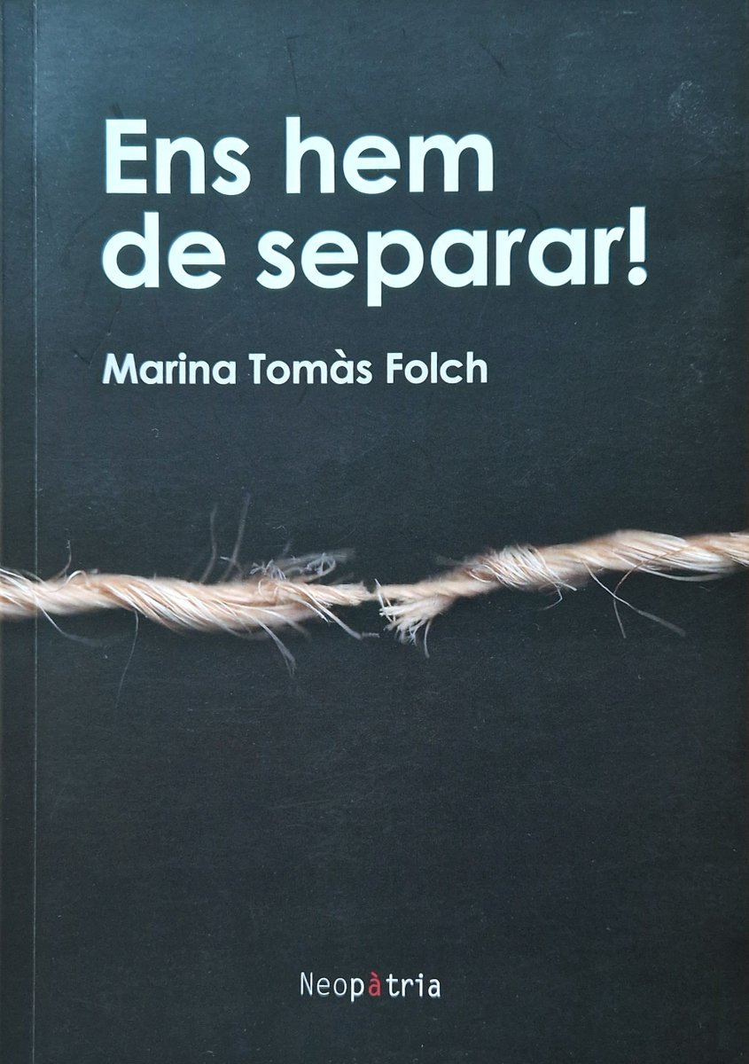 Presentació del llibre ENS HEM DE SEPARAR! de Marina Tomàs Folch a la Biblioteca Ferrer i Guàrdia d'Alella , dia 10 de juny a les 19h. Una novel·la de ficció que narra les vivències d'una dona activista, les mobilitzacions de la tardor del 2017. Amb el suport de l’ANC-Alella.