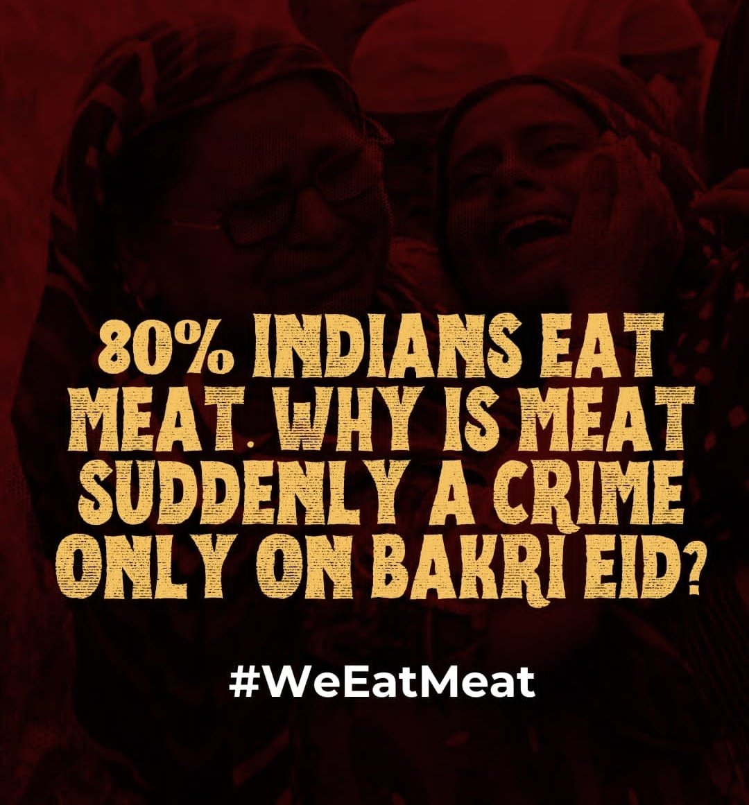 ArifPashaPosts's tweet photo. Stop spreading propaganda on this prime time. Muslims are just 13% in India but 80% people are eating non veg. Are the rest along us doing crime or what? 
#WeEatMeat https://t.co/4tME9P0cOA