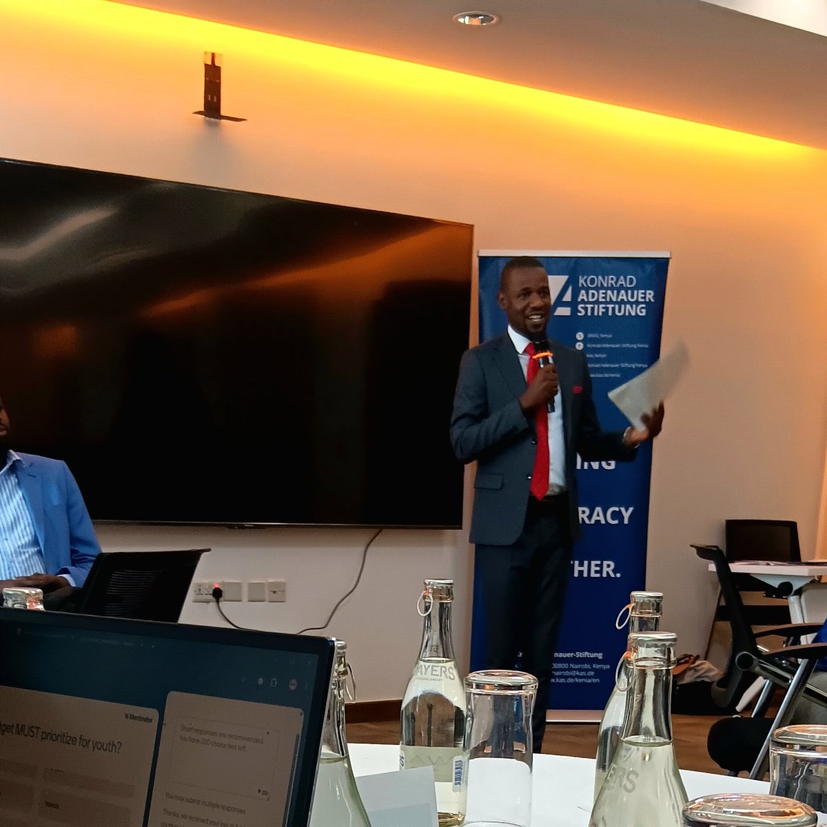 Hon. Julius Odhiambo (@julinews1) on Twitter photo Today, we have an interactive session on Enhancing Public Participation in Budget Process.
Theme being: 'From voice to Action:
Youth and MCAs shaping County Budget,'
<a href="/KAS_Kenya/">Konrad-Adenauer-Stiftung (KAS) Kenya</a>
#youthinpoliticske Today, we have an interactive session on Enhancing Public Participation in Budget Process.
Theme being: 'From voice to Action:
Youth and MCAs shaping County Budget,'
<a href="/KAS_Kenya/">Konrad-Adenauer-Stiftung (KAS) Kenya</a>
#youthinpoliticske