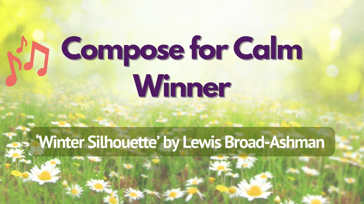 ANNOUNCEMENT AUK followers!
The Music Competition Winner- Compose for Calm is: 
❄️Winter Silhouette by Lewis Broad-Ashman ❄️

Here to help calm you in your time of need! Listen here:
anxietyuk.org.uk/get-involved/m…

#ComposeForCalm #CalmingMusic #MusicForAnxiety #Winner #Nature #Music