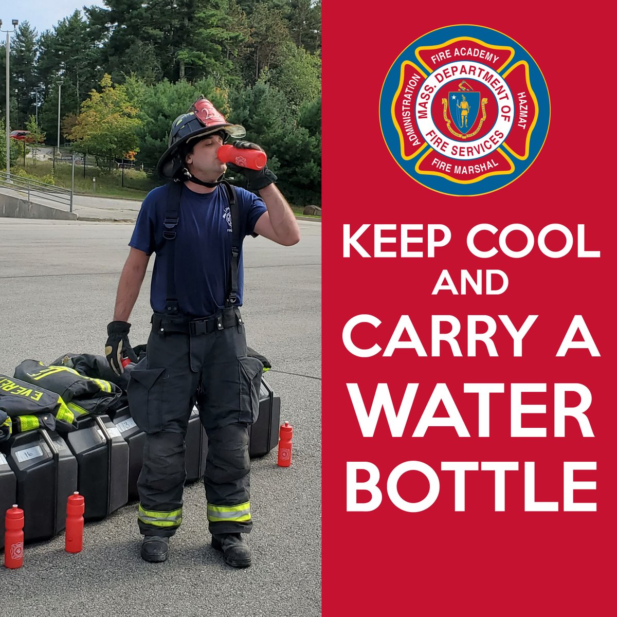It's gonna be a hot one! Know the signs of heat-related illness (ow.ly/VvEJ50PjqBk), and hydrate before, during, &amp; after outdoor activities. By the time you feel thirsty you're already behind in fluid replacement, and dehydration is a leading contributor to heat exhaustion.