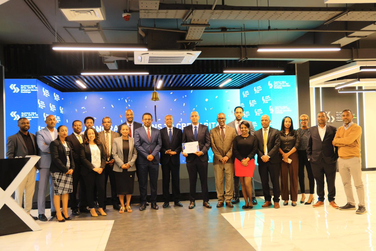 ESXEthiopia's tweet photo. We’re proud to award our second Trading Membership Certificate to @CBECapitalSC, following their investment banking license from @CMAEthiopia .

This marks another major step toward building an inclusive, modern capital market in Ethiopia. https://t.co/aJCc6OfvSd