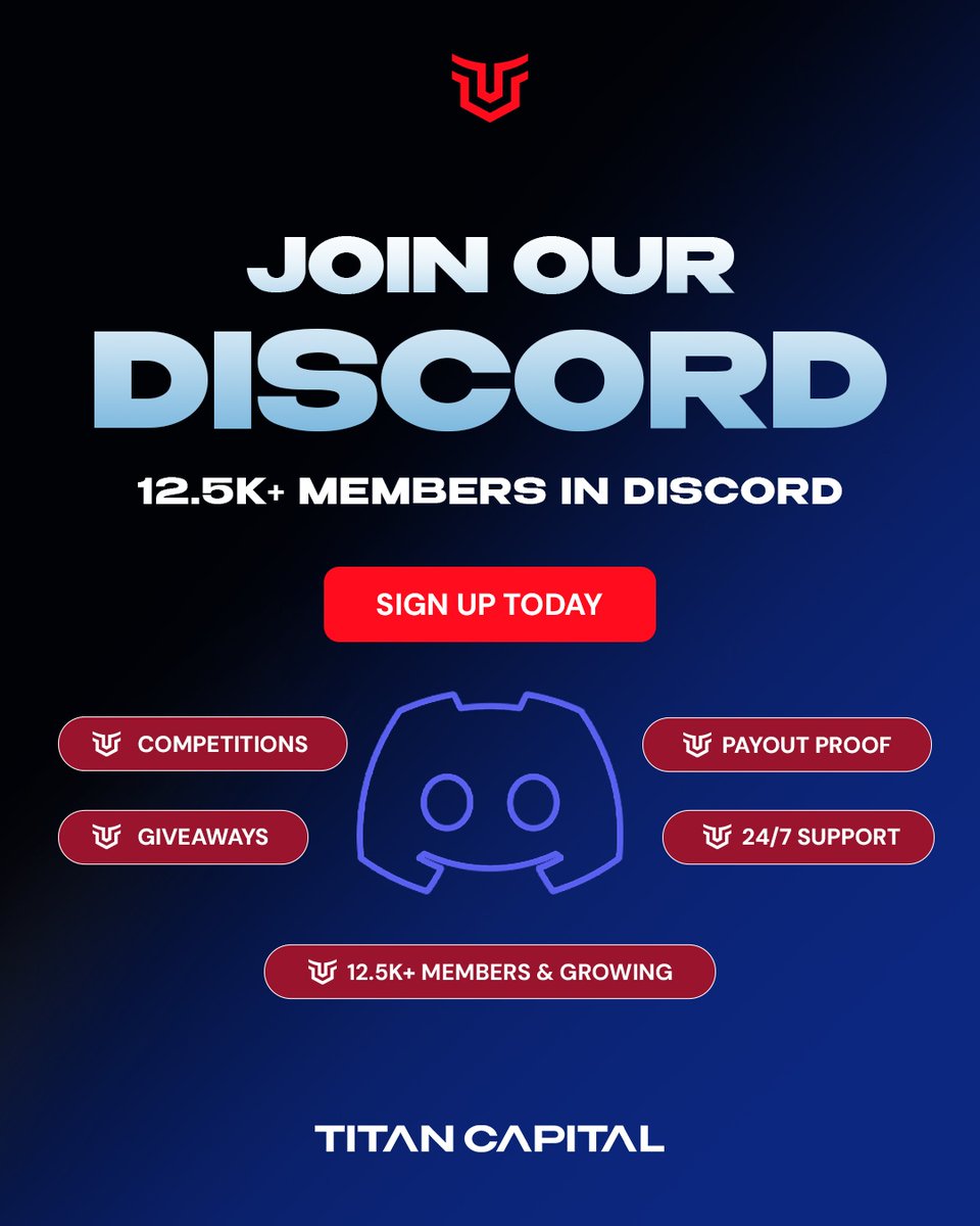 Join our Discord – 12.5K+ strong!

🕒 24/7 support
💸 Real payout proof
🏆 Competitions
🎁 Giveaways

🔗 Tap the link in bio to join the community!

#TitanCapitalMarkets #TCM