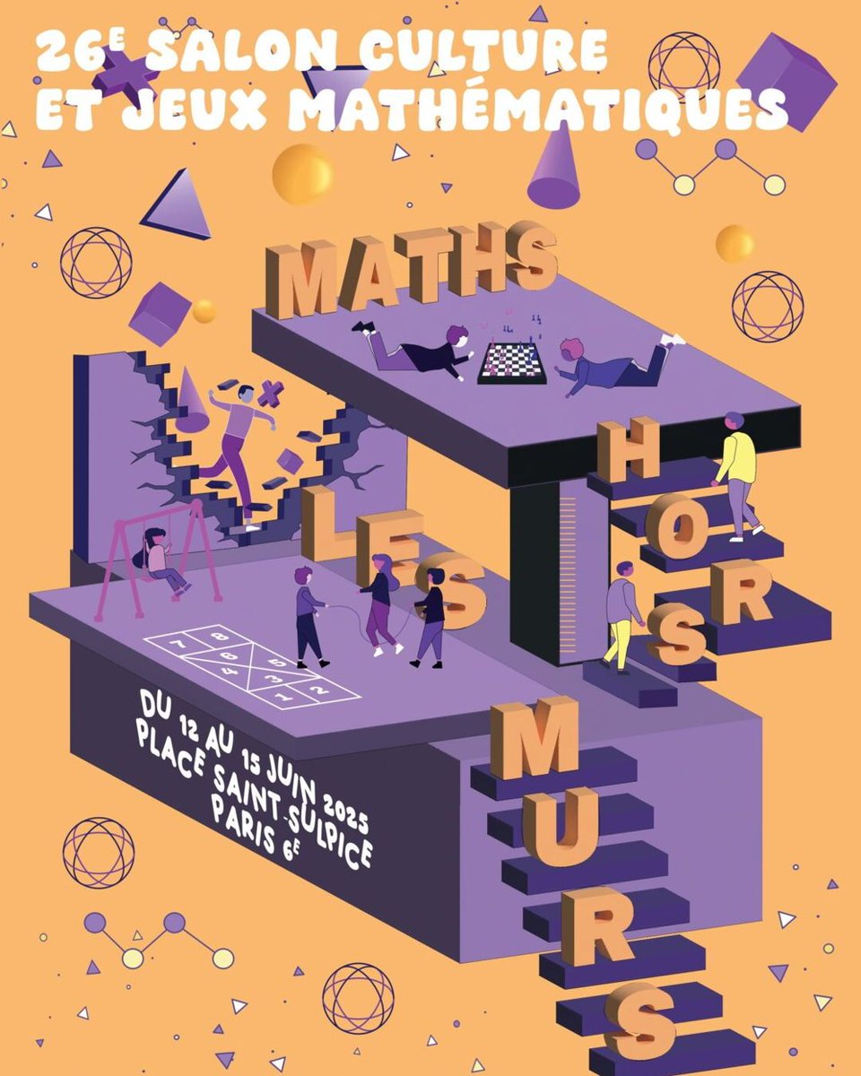 Palais de la découverte (@palaisdecouvert) on Twitter photo ❗ Le 26e <a href="/salonmaths/">Salon Maths</a> c'est la semaine prochaine, du 12 au 15 juin Place Saint Sulpice Paris 6e
L'unité maths du Palais sera évidemment présente, au complet (y compris les doctorants) et avec une activité très riche ⤵️
salon-math.fr/palais-de-la-d…
Venez nombreux c'est gratuit ! ❗ Le 26e <a href="/salonmaths/">Salon Maths</a> c'est la semaine prochaine, du 12 au 15 juin Place Saint Sulpice Paris 6e
L'unité maths du Palais sera évidemment présente, au complet (y compris les doctorants) et avec une activité très riche ⤵️
salon-math.fr/palais-de-la-d…
Venez nombreux c'est gratuit !
