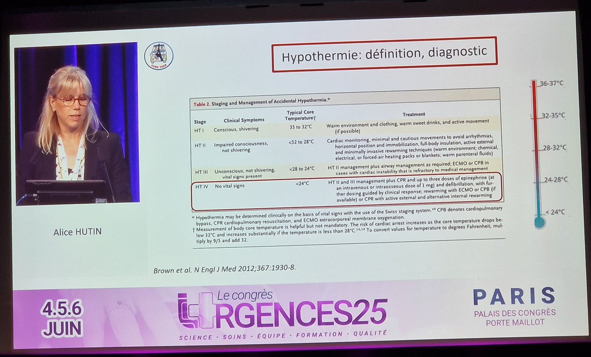 MinkaOceane_Dr's tweet photo. Ce qu'il faut retenir de la PEC de l'ACR sur hypothermie : ECPR. Merci Dr Alice HUTIN. #Urgences2025 #Congres https://t.co/w2w0ezVMH0