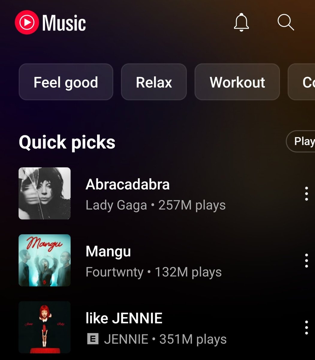 stanrobt's tweet photo. @chicksuhmachine @jenniescharts You should check youtube total streams in youtube music. https://t.co/NE01FyiZ41