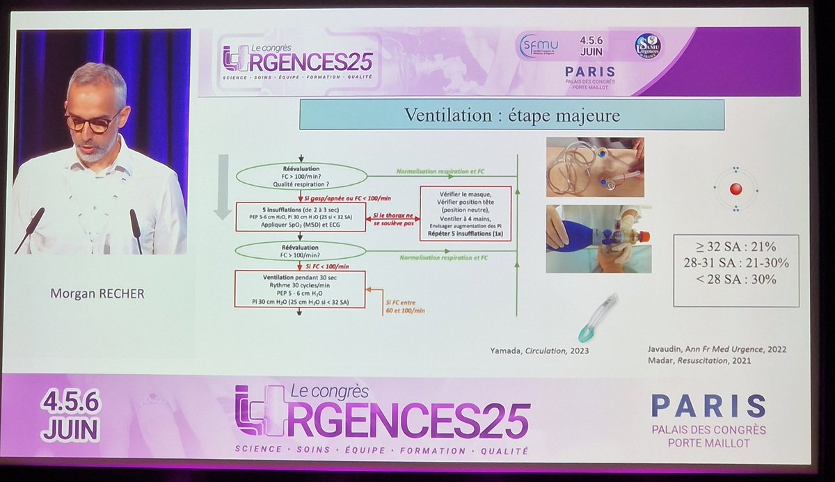 MinkaOceane_Dr's tweet photo. Ce qu'il faut retenir de la PEC de l'ACR du nouveau-né durant les 15 premières minutes. Merci Dr Morgan RECHER. #Urgences2025 #Congres https://t.co/366uV1aVSD