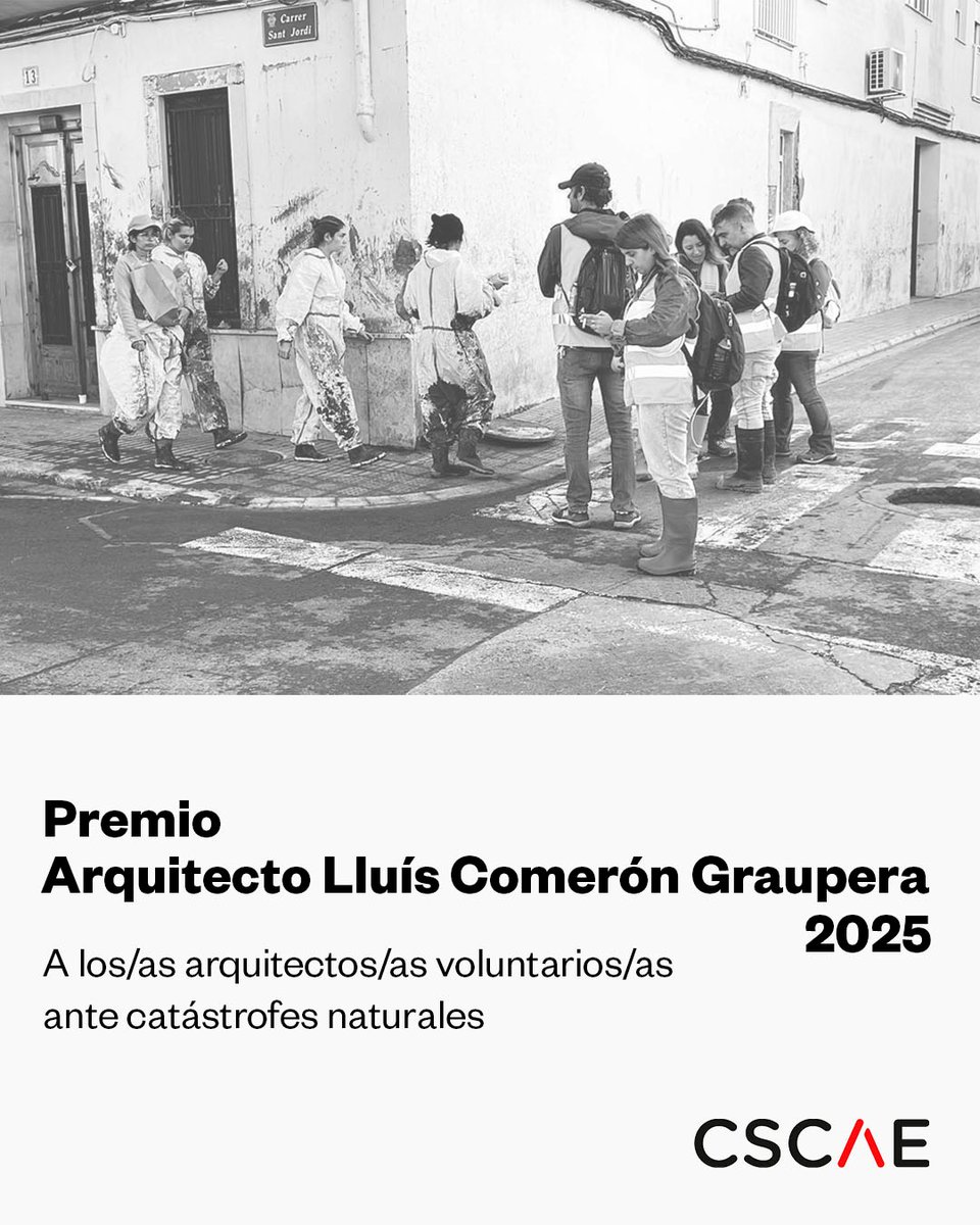 El Premio “Arquitecto Lluís Comerón Graupera” distinguirá la figura de los arquitectos voluntarios ante catástrofes naturales. 

Más información en:
cscae.com/index.php/cono…