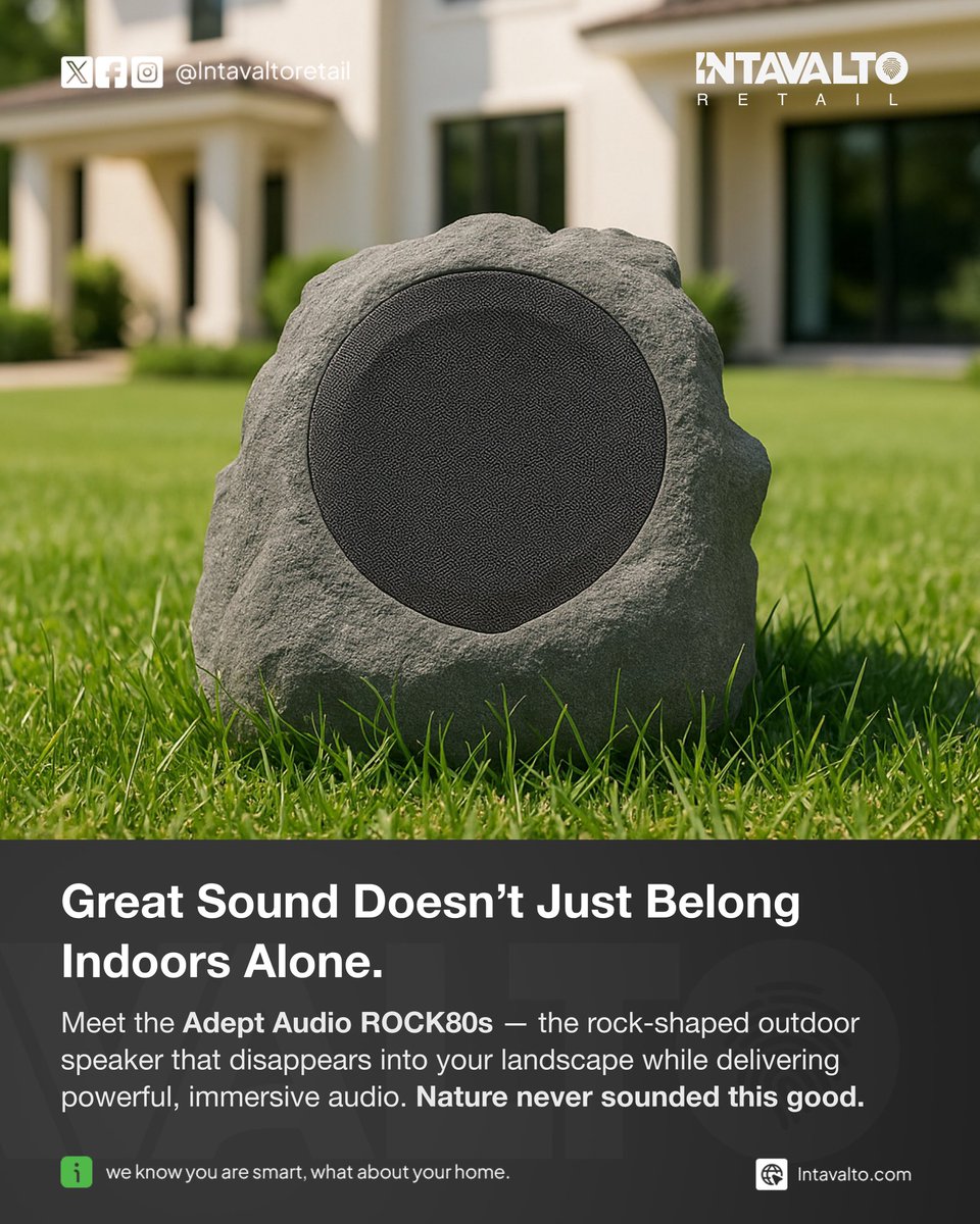 Great sound isn’t just for the living room. 🎶🌿
Meet the Adept Audio ROCK80s — the outdoor speaker that blends seamlessly into your landscape while delivering bold, immersive sound.
Looks like a rock. Sounds like a concert.

Nature never sounded this good.
#AdeptAudio #ROCK80s