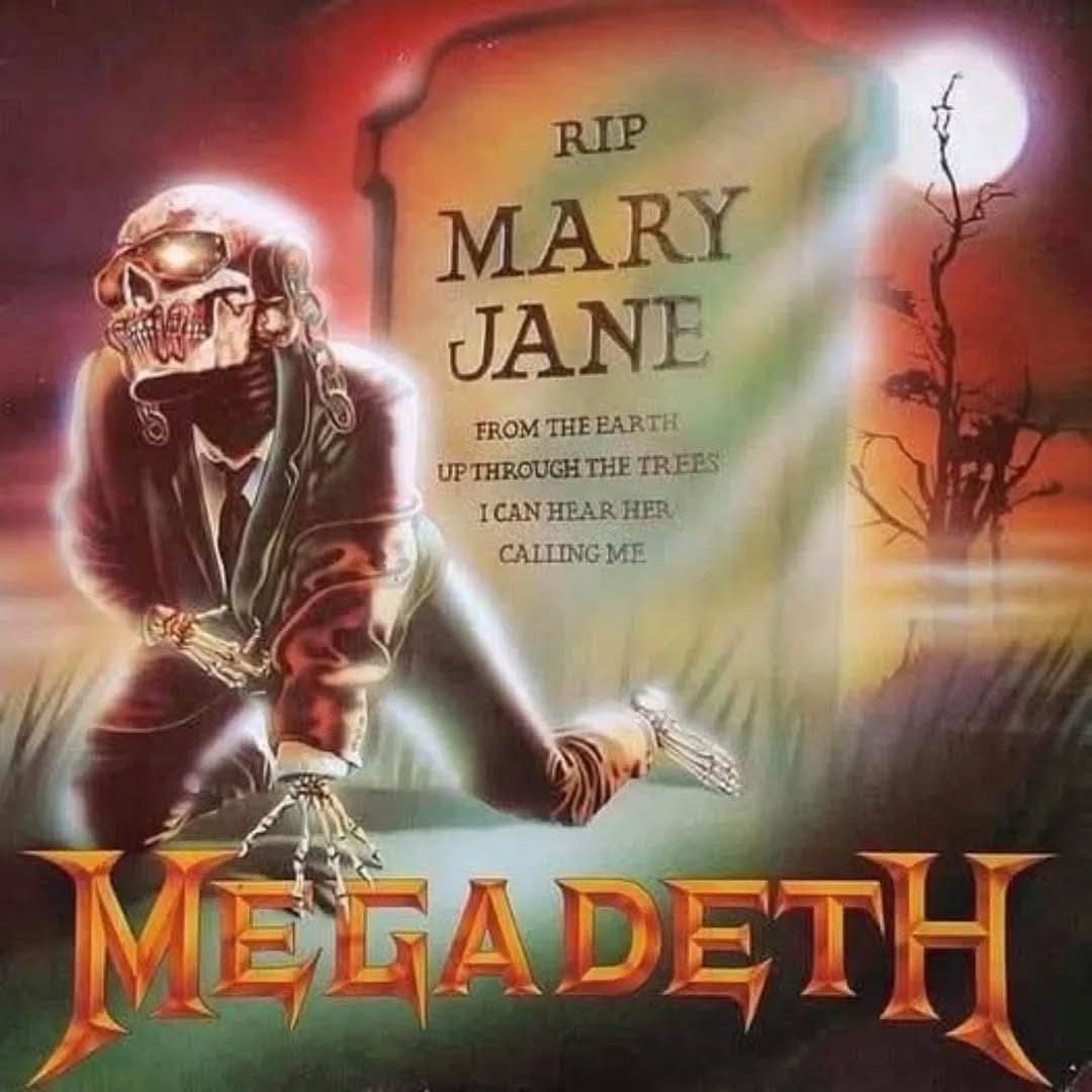 TheRealStixMFTM's tweet image. Ed Repka's artwork for the Megadeth single, 'Mary Jane' from their 1988 album, "So far, So Good, So What?"... 🤘😈

#Megadeth #MaryJane #EdRepka #MetalArt #VicRattlehead #MetalHistory #MetalForTheMasses #Apple985FM #Stix #MFTM #Skullboi #MadeInMetal2019 @MegadethDigital @Megadeth