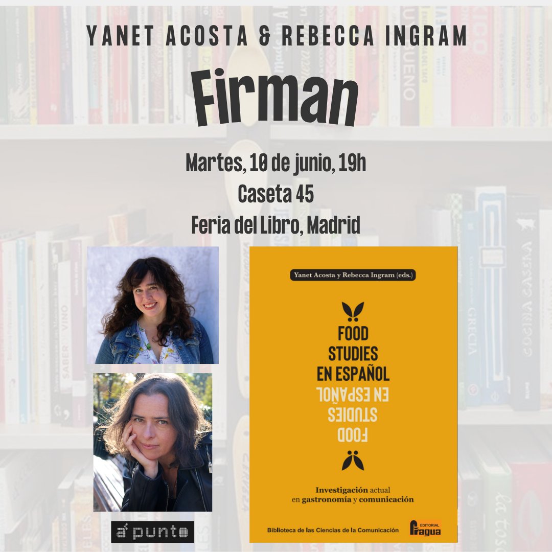 Sí <a href="/yanetacosta/">Yanet Acosta</a> y yo hemos cocinado ideas....¡venid a vernos en <a href="/FLMadrid/">Feria del Libro de Madrid</a> ! 

Estaremos firmando "Food Studies en español"  
Martes 10 de junio, 19–21h 
Caseta de <a href="/apuntolibreria/">Apunto</a>  (n. 45)   

Charla e intercambio de ideas asegurados 🙌🙌🙌

#FLMadrid25 #Gastronomia #foodstudies
