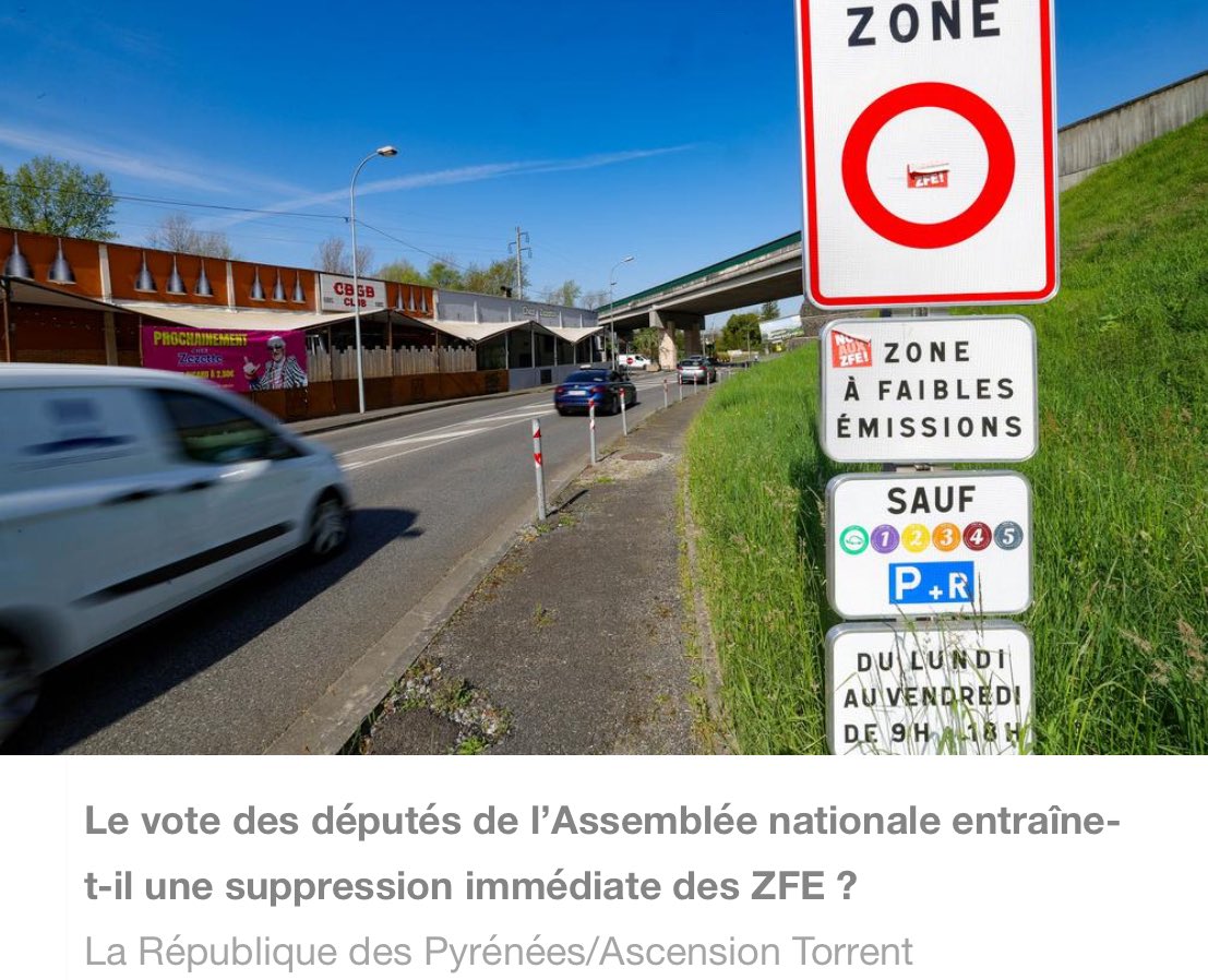 Les #ZFE cumulaient les 2 péchés originels du dogme écologiste :
❌ un problème mal posé : la pollution urbaine existe 📉 mais ne fait pas 40000 morts/an
❌ une réponse inadaptée : bannir les  🚗 les + émissives ne diminue cette pollution qu’à la marge
Ça a fini par se voir ! 1/3
