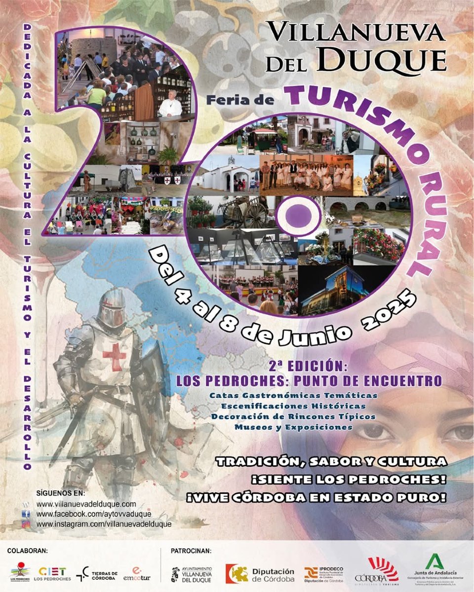 Emcotur's tweet image. 🎯 ¡#Emcotur está presente en la XX Feria de Turismo Rural Villanueva del Duque (4–8 junio)! 🌿 Un evento de gran relevancia para el turismo rural⁠ y nuestros asociados.

¿Todavía no formas parte? ¡Únete y crece con nosotros!