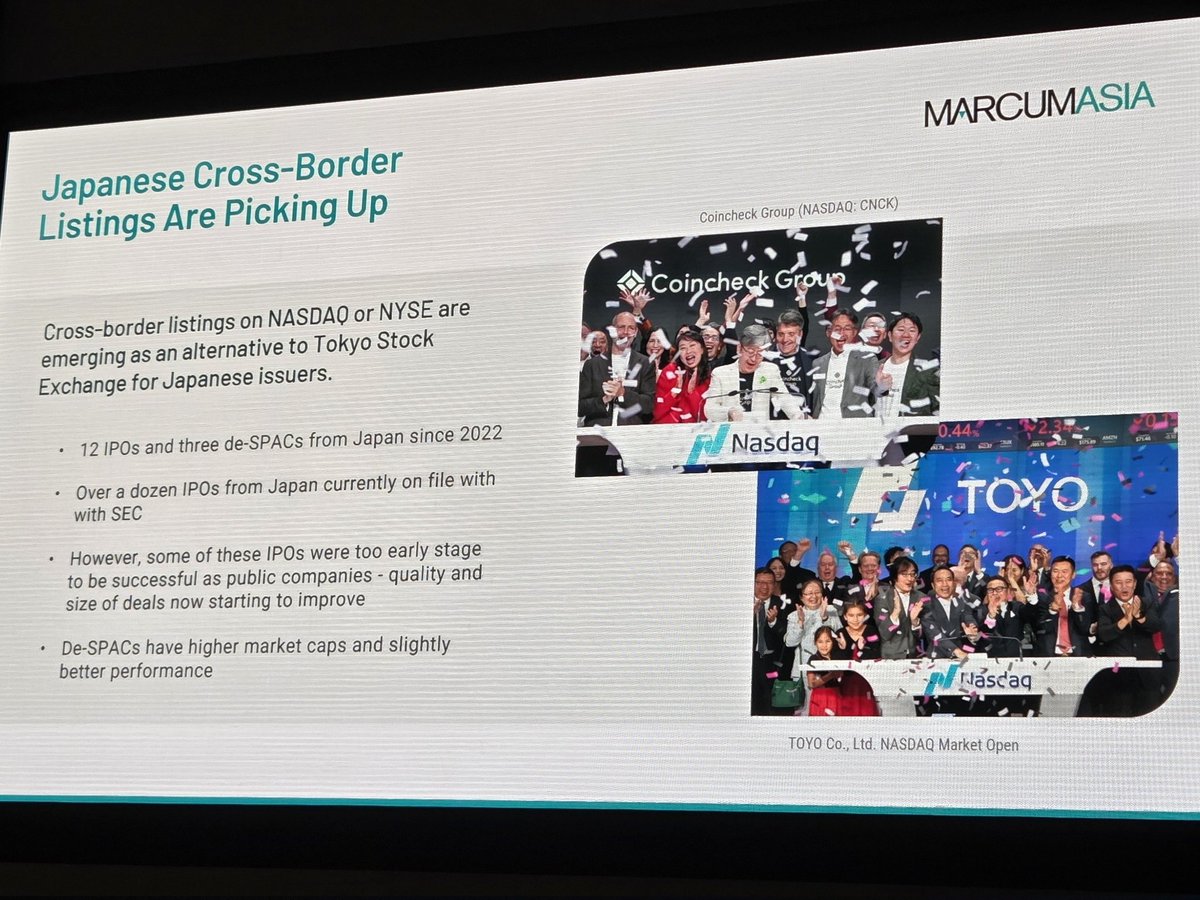 NASDAQとMarcumAsia主催の「Japan Go IPO Summit」で登壇しました。
日本のスタートアップエコシステムと無縁ながら、NASDAQ上場を目指す起業家・投資家が多数参加していたのは非常に印象的でした。