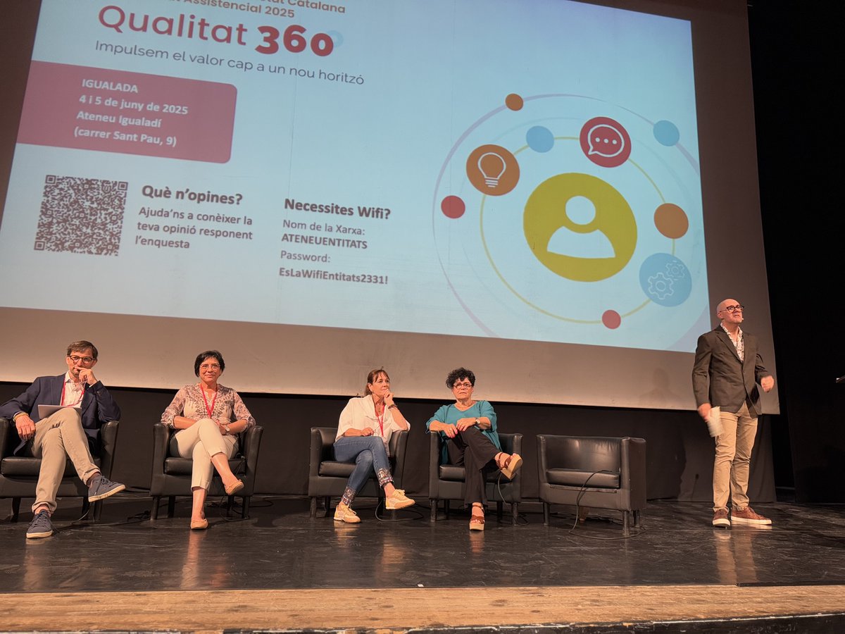 Societat Catalana de Qualitat Assistencial (@scqa_) on Twitter photo <a href="/RosaSim50748676/">Rosa Simon</a> <a href="/Hospitaligd/">Hospital Universitari d'Igualada</a> 🚀 En marxa el segon dia de la XXV Jornada de la SCQA‼️
👋 Ens donen la benvinguda Ignasi Riera (@Hospitalig), <a href="/RosaSim50748676/">Rosa Simon</a> (SCQA); <a href="/BruguesAlba/">Alba Brugues Brugues</a> (Regió Sanitària Penedès) i <a href="/carmerieramin/">carme riera🎗</a> (<a href="/ajigualada/">Ajuntament Igualada</a>).
Seguim compartint experiències per impulsar la #qualitatassistencial25 <a href="/RosaSim50748676/">Rosa Simon</a> <a href="/Hospitaligd/">Hospital Universitari d'Igualada</a> 🚀 En marxa el segon dia de la XXV Jornada de la SCQA‼️
👋 Ens donen la benvinguda Ignasi Riera (@Hospitalig), <a href="/RosaSim50748676/">Rosa Simon</a> (SCQA); <a href="/BruguesAlba/">Alba Brugues Brugues</a> (Regió Sanitària Penedès) i <a href="/carmerieramin/">carme riera🎗</a> (<a href="/ajigualada/">Ajuntament Igualada</a>).
Seguim compartint experiències per impulsar la #qualitatassistencial25