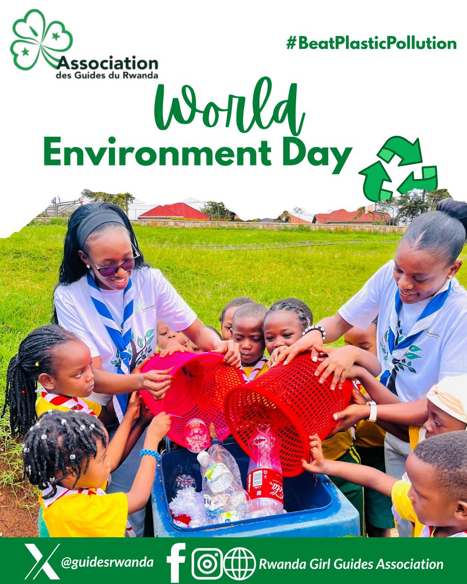 guidesrwanda's tweet photo. This #WorldEnvironmentDay2025, reminds us it's time to end our toxic relationship with plastic. Let’s commit to something better🤞reusable and  sustainable, as well as making sure every piece of plastic ends where it belongs not in nature.#BeatPlasticPollution @EnvironmentRw https://t.co/fV091HUaju