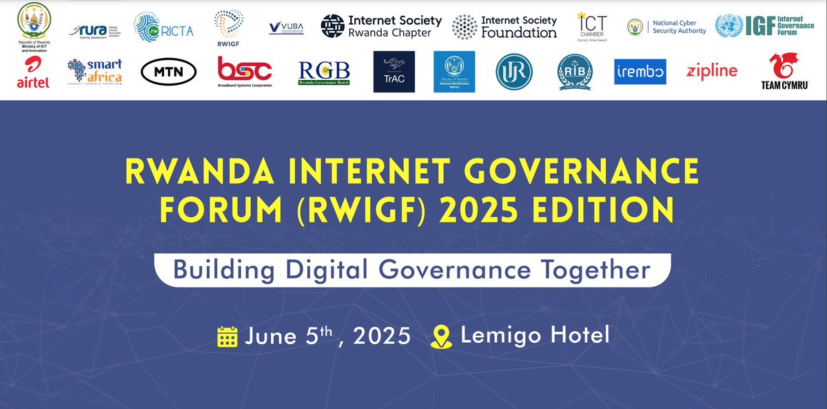 📢 RWIGF 2025 is live!

Stakeholders across sectors are gathering to shape Rwanda’s digital future.

💻 From policy to practice, we’re building inclusive and people-centered digital governance together.

#RWIGF2025