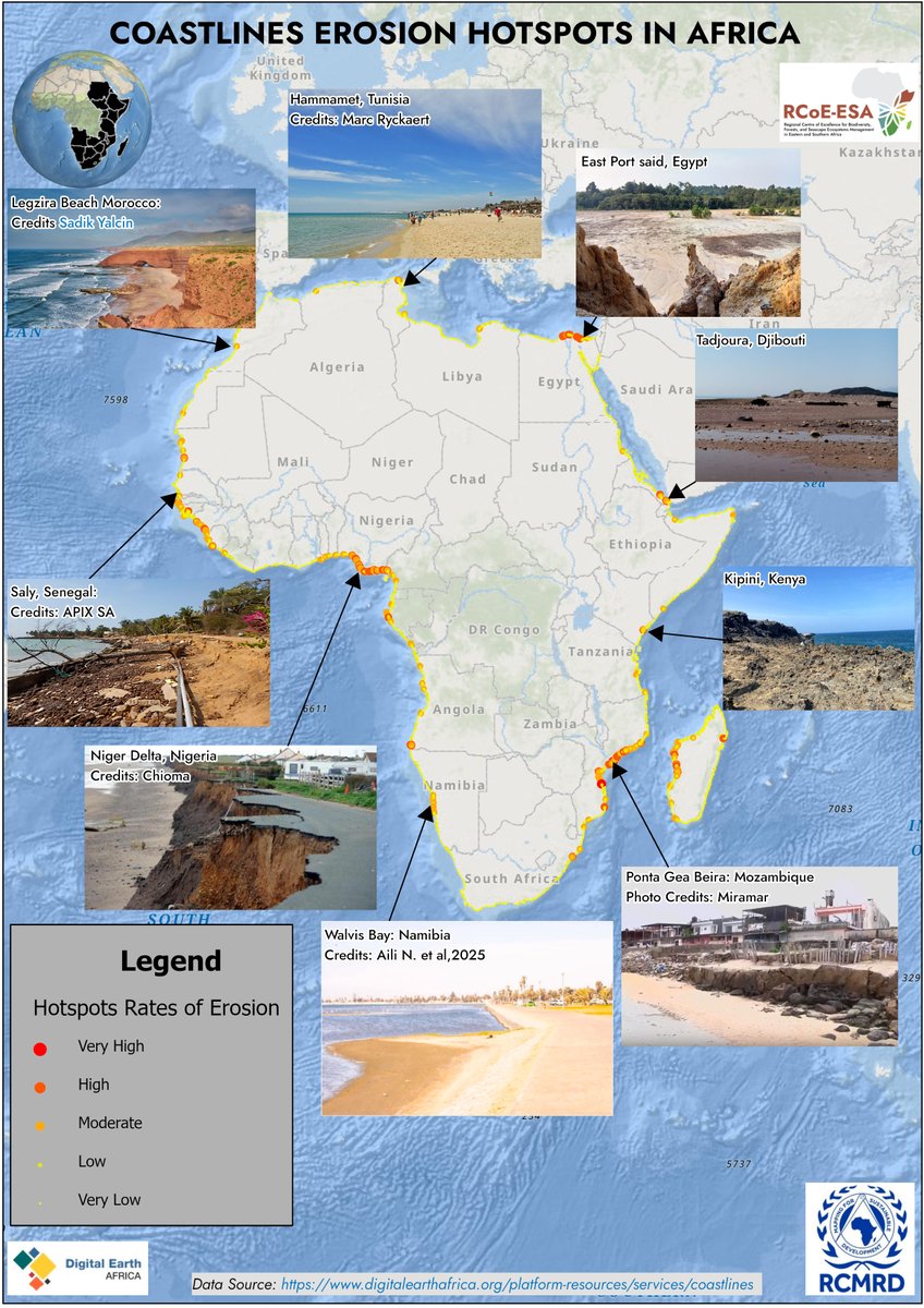 RCMRD 🇰🇪 🇺🇬 🇸🇴 🇹🇿 🇲🇼 🇰🇲 🇿🇲 🇱🇸 🇸🇿 (@rcmrd_) on Twitter photo Coastal erosion is increasingly threatening lives, damaging infrastructure, and destroying valuable investments across Africa. The main drivers include rising sea levels, extreme weather events, and human development.
RCMRD in collaboration with <a href="/DEarthAfrica/">Digital Earth Africa</a> program, are Coastal erosion is increasingly threatening lives, damaging infrastructure, and destroying valuable investments across Africa. The main drivers include rising sea levels, extreme weather events, and human development.
RCMRD in collaboration with <a href="/DEarthAfrica/">Digital Earth Africa</a> program, are
