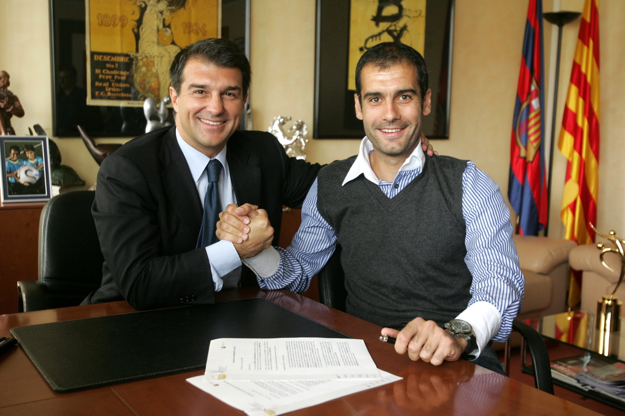 2012年のバルセロナ グラウディラ監督サインシャツ 2012年のバルセロナ グラウディラ監督サインシャツ 2012年の