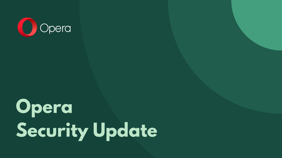Opera_Security's tweet image. Important security update: @opera, @operagxofficial, Opera Air, and Opera for Android have received a security fix for the latest zero-day vulnerability in Chromium: CVE-2025-5419

Update now to the latest versions:
- Opera version 119.0.5497.70
- Opera GX version 119.0.5497.68
-…