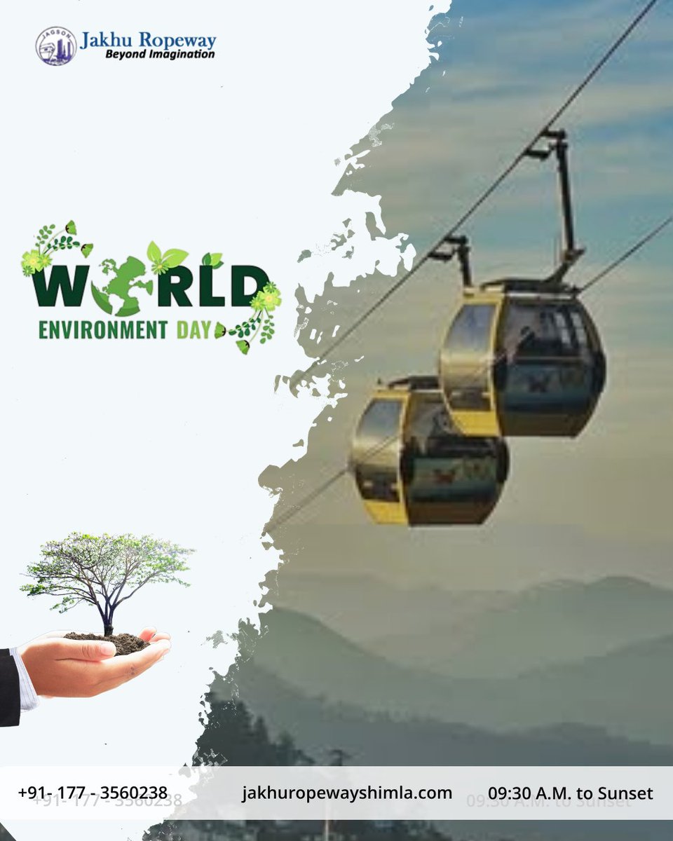 jakhu_ropeway's tweet photo. Riding high above the lush greens of Shimla on the Jakhu Ropeway, let's pledge to protect our planet this #WorldEnvironmentDay! 🌿🚡 

#SaveNature #ShimlaVibes #EcoFriendly #JakhuRopeway #Shimla https://t.co/s8SnuJMaCP