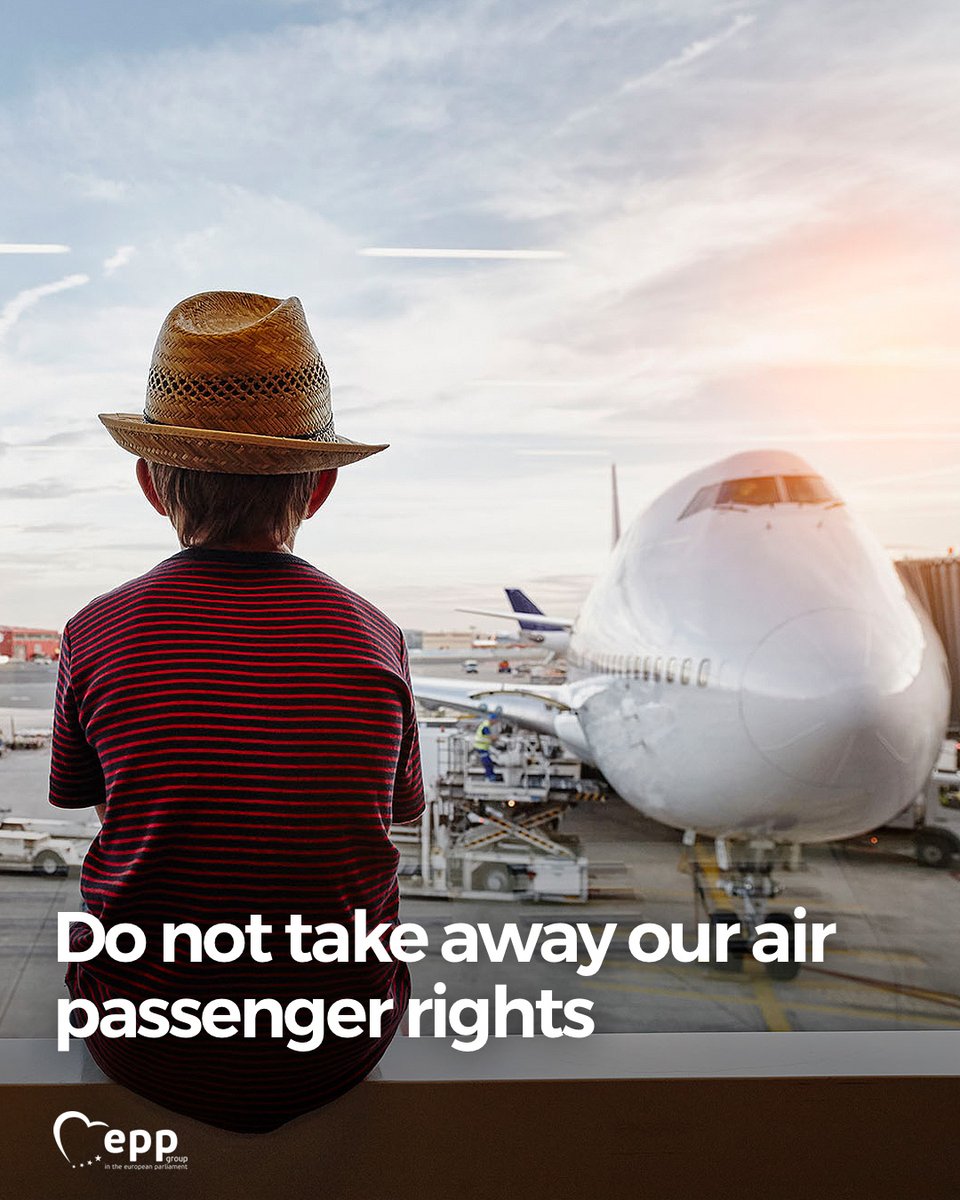 The EPP Group opposes a weakening of established air passenger rights. 

Decreasing the rights to compensation for air passengers would be a step in the wrong direction.

Reimbursement after a 3 hour delay has been standard and should remain so. 

epp.group/33ksepfd