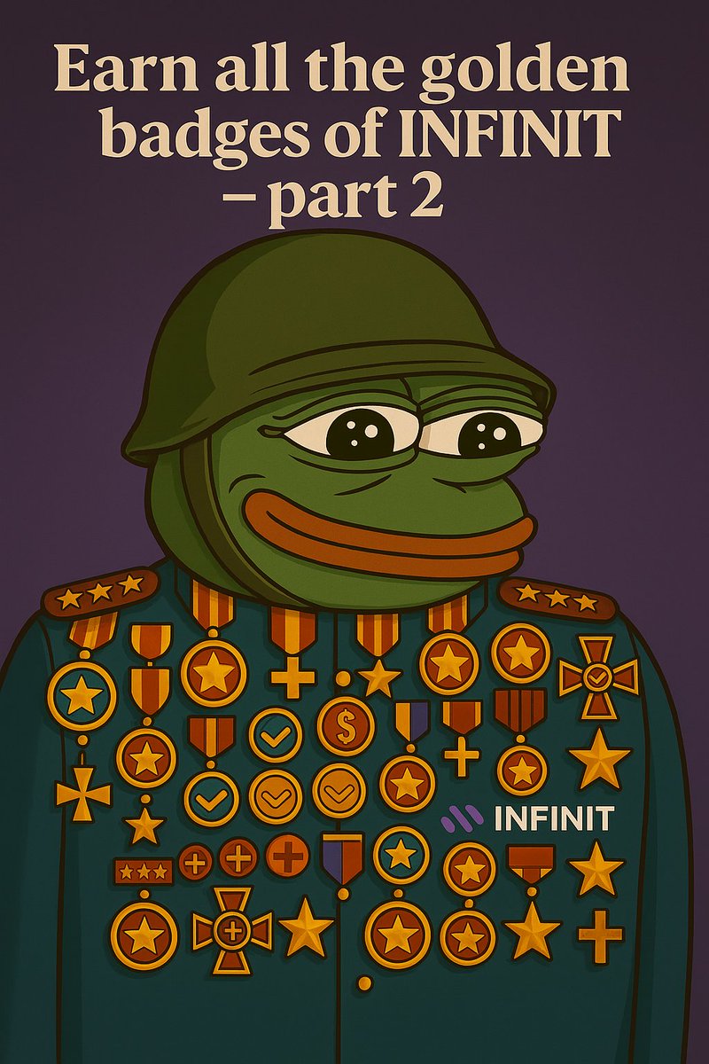 Last week I shared my most optimal route to earn all the golden badges from <a href="/Infinit_Labs/">INFINIT</a> so you can do it in under one hour.

These badges unlock a juicy airdrop from one of the most innovative DeFi protocols building at the intersection of crypto x AI.

Here's part 2 🧵👇