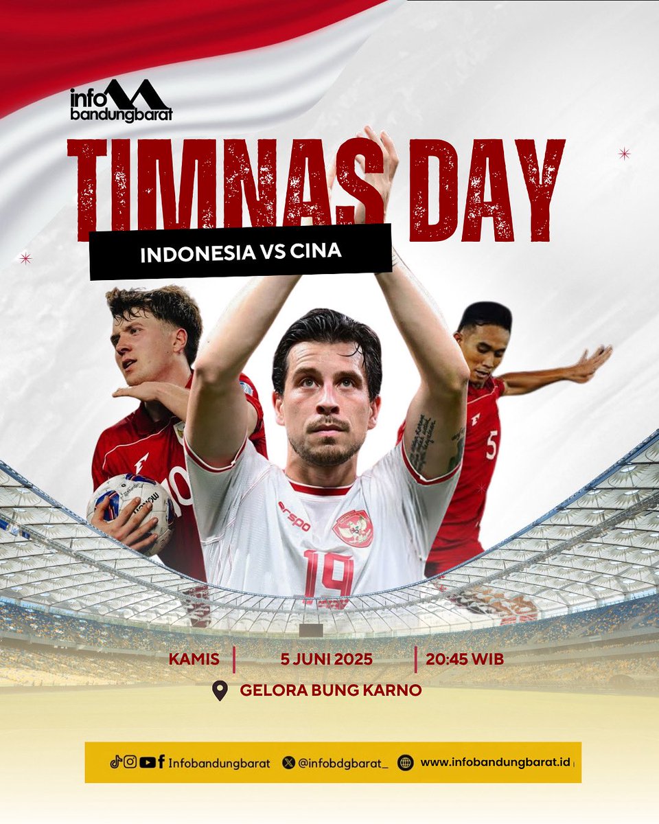 #TimnasDay

Habis laga Indonesia vs Cina lanjut takbiran. Jumatnya kurban! Sabtu dan Minggu libur weekend.

Mantap kan, Lurs? 😎

#ibb #infobandungbarat #bandungbarat #kbb