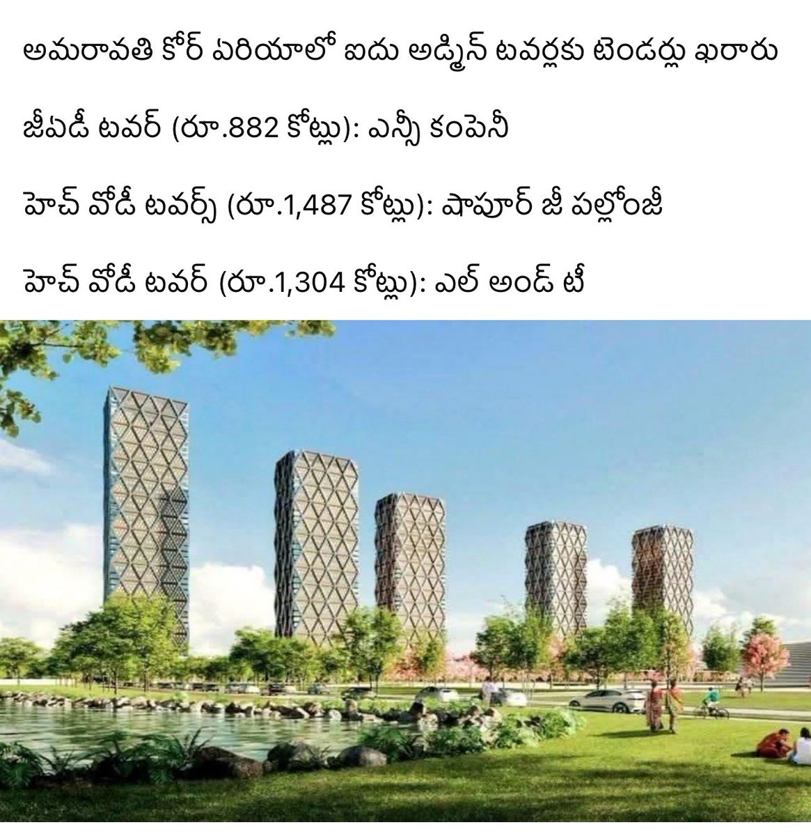 3 towers ke 3600crs 

Wa Babu Wa , 

Telangana Scretriate 600 crs Parliament ne 900crs petti kadithe mana visionary mathram temporary assembly temporary secretariat ke 1100crs kharchu pettaadu indhulo vinthemundhi idhi mana visionary gari panithanam😂😂