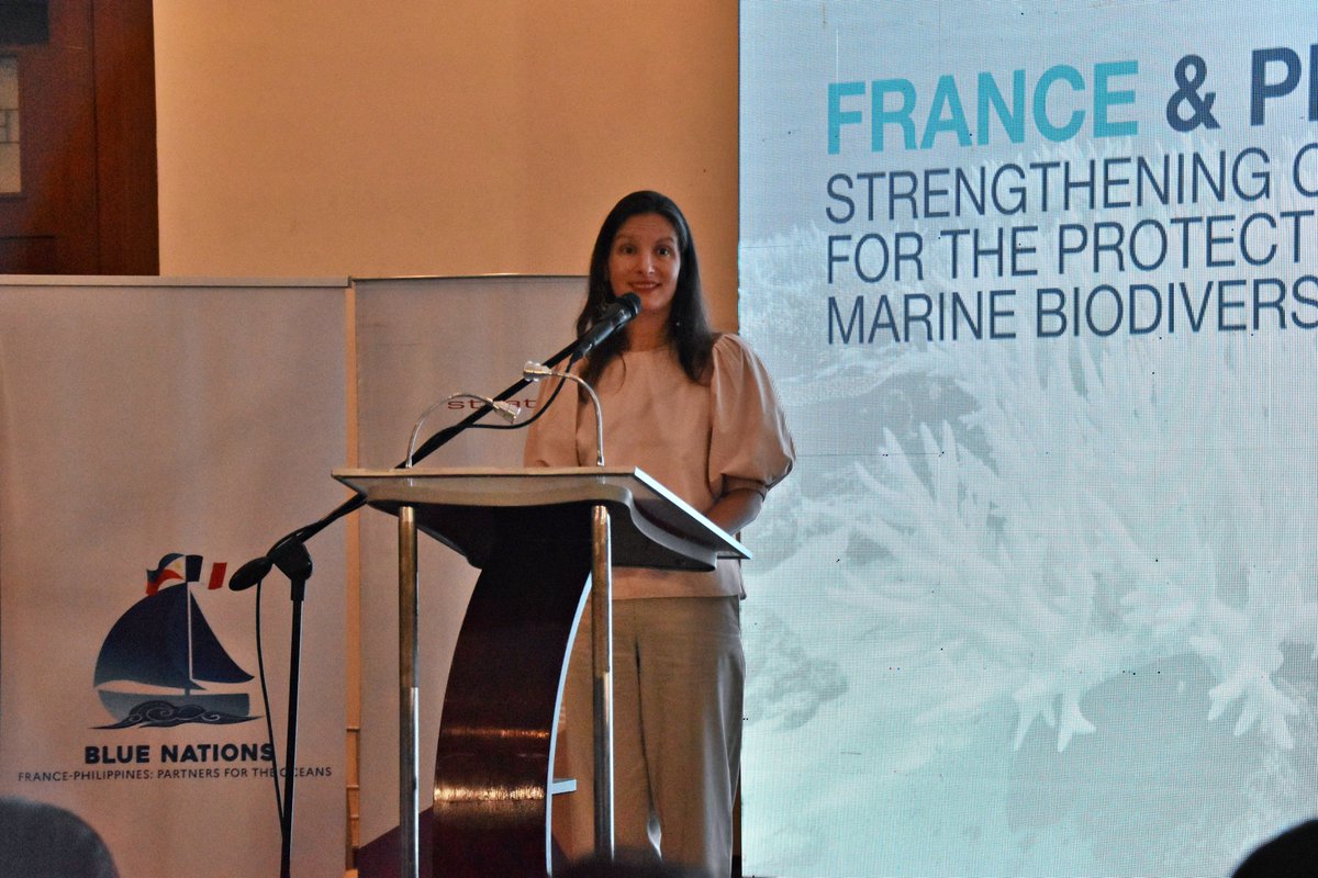 FrenchEmbassyPH's tweet photo. 🌊On #WorldEnvironmentDay, the French Embassy and @StratbaseADRi held the 4th #BlueTalks 🇫🇷🇵🇭 Strengthening Cooperation for the Protection of Marine Biodiversity ahead of #UNOC3 and celebrating the 1 year anniversary of the #BlueNations as we support the call for ocean protection https://t.co/RPMKQgLkbO