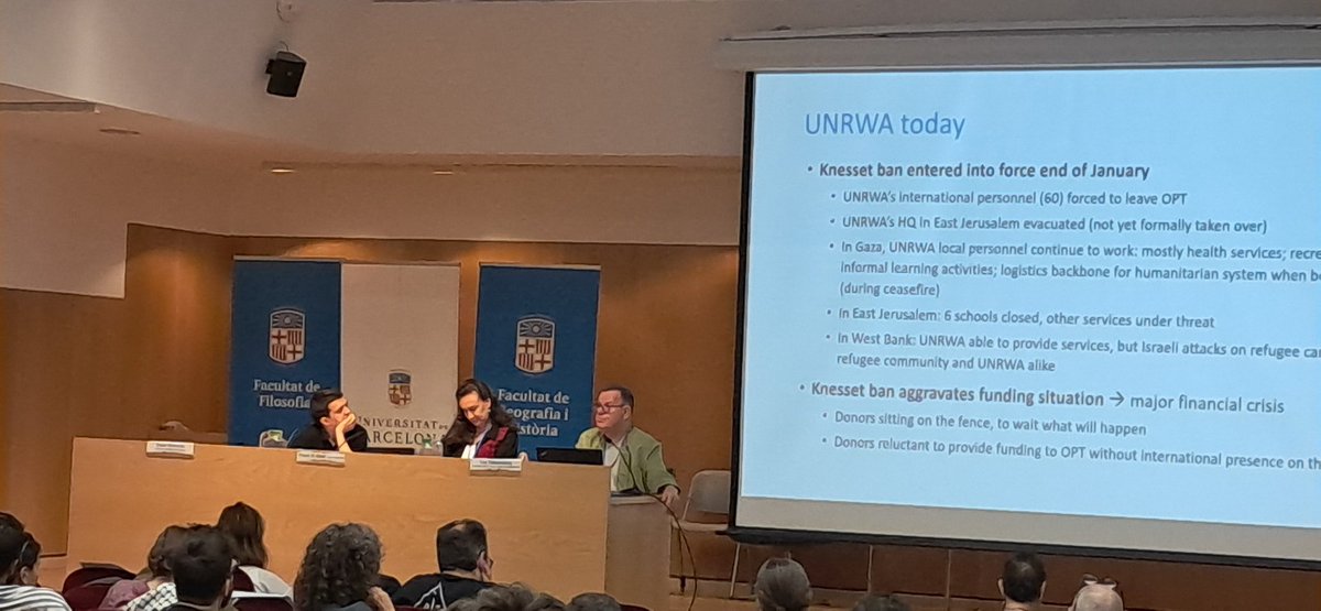 Congrés internacional: 'Palestina. Marcs, reflexions i perspectives' intervencions de Lex Takkenberg, Arab Renaissance for Democracy and Development (ARDD) i Oroub El Abed, Birzeit University. Modera <a href="/Oscar_Potxo/">Oscar Monterde</a> 
<a href="/CEHI_UB/">CEHI-UB</a>