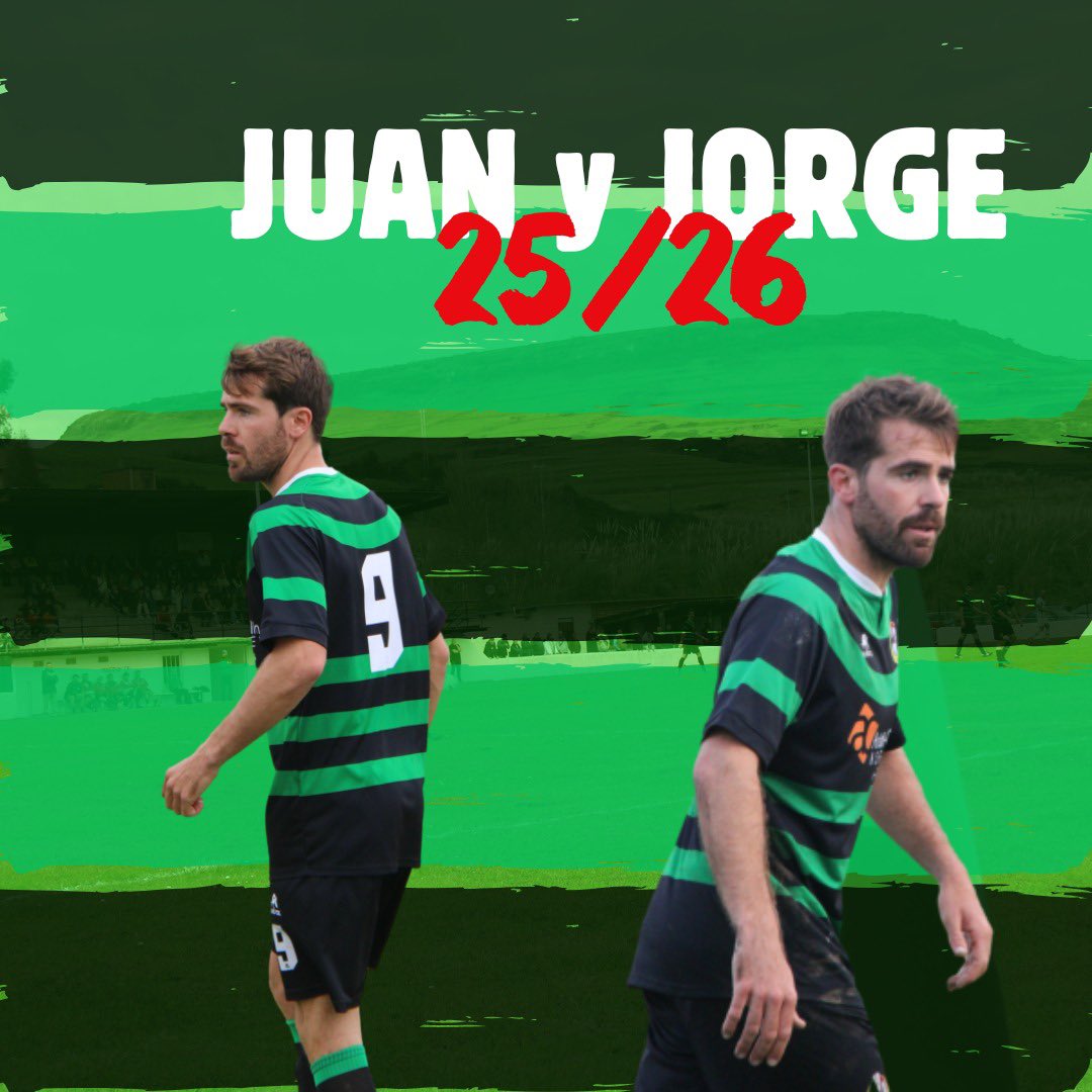 minerva_c_f's tweet photo. 🟢⚫ ¡Renovaciones confirmadas!

Juan y Jorge seguirán defendiendo nuestros colores en la temporada 25/26 💚🖤

Compromiso, entrega y pasión asegurados. ¡Vamos con todo! ⚽🔥

#Temporada2526 #Renovaciones #Fútbol https://t.co/WjoZC0TJ5p
