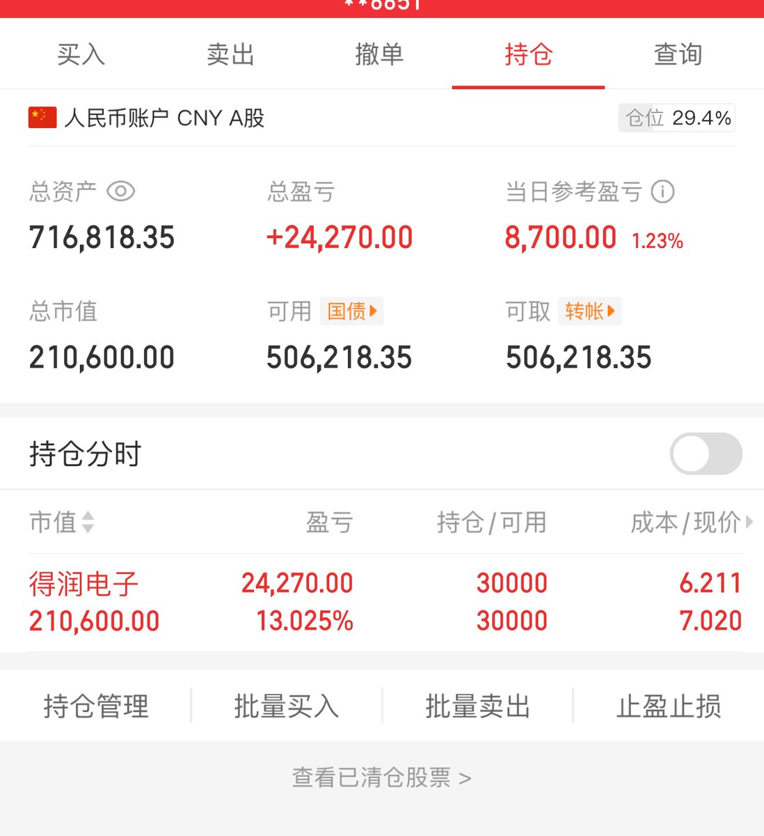 今日操作
今日买进：无
今日卖出：无

得润电子持仓 今天冲高回落了 但是成交量持续 再格局一下 有可能走趋势行情

主页有微信，欢迎交流跟车，无偿 https://t.co/qZRAAc3NrD