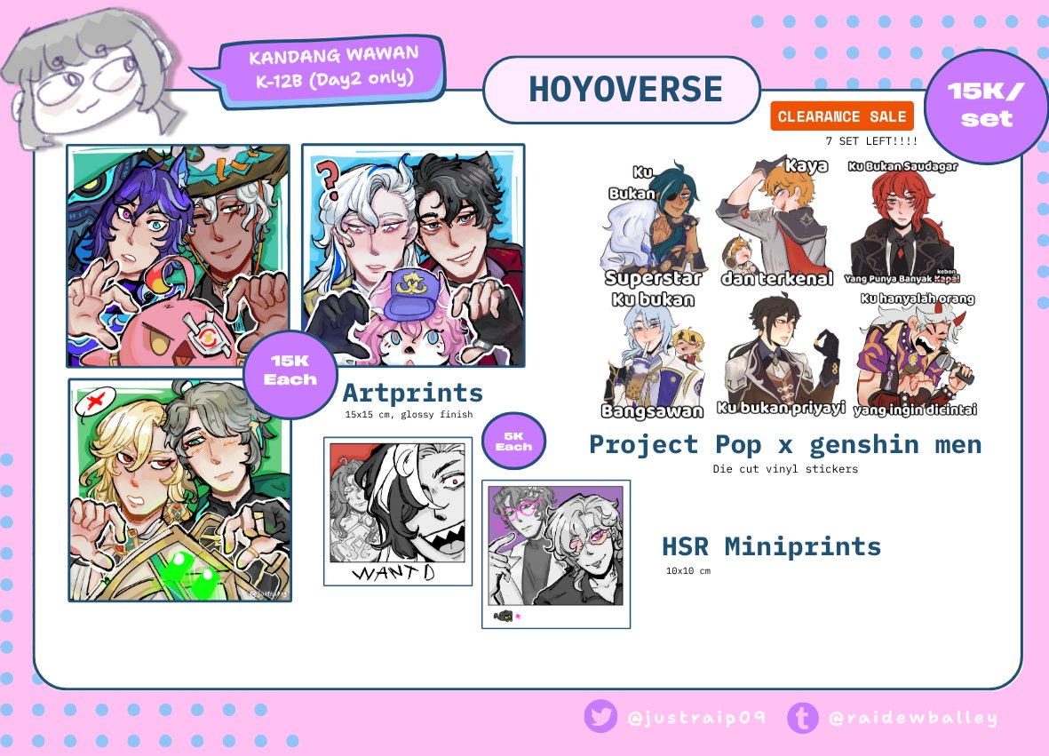 [RTs &amp; likes appreciated!💜] 
Aloo gais~ aku buka CFXX aftersale. Now with bundle option‼️👀
Bisa diCO lewat 🍊 ya

📆 5-15 Juni
💜 Stardew Valley, Genshin Impact, HSR
🔗 : bit.ly/RaipPostCFXX

#CFXX #cfxxaftersale #CFXXcatalogue #cf20aftersale