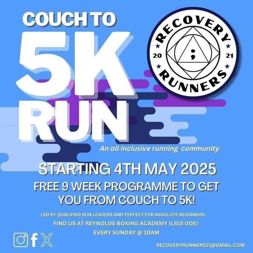 Recovery Runners (@runnersrecovery) on Twitter photo Open as usual Sunday
Wk 6 of the C25k + the usual runs to suit everyone.
<a href="/alison_4life/">Alison Lowe OBE</a> <a href="/BARCALeeds/">BARCA-Leeds</a> <a href="/dombott1973/">Dominicbott</a> <a href="/EbanieBridges/">Blonde Bomber ๐ฅ๐๐ผโโ๏ธ</a> <a href="/jugi1969/">justin edwards๐๐</a> <a href="/LeedsandYorkPFT/">Leeds & York Partnership NHS Foundation Trust</a> <a href="/MindBodySoleUK/">Mind, Body & Sole</a> <a href="/MindWellLeeds/">MindWell</a> <a href="/MMHCIC/">MMH CIC</a> <a href="/RunComPod/">Running Commentary</a> <a href="/5WAYSLeeds/">5 WAYS @ the Recovery Academy</a> <a href="/forwardleeds/">Forward Leeds</a> <a href="/iamgraft/">Graft</a> <a href="/LeedsMind/">Leeds Mind</a> <a href="/BBCLeeds/">BBC Leeds</a> <a href="/YorkshireSport/">Yorkshire Sport Fndn</a> Open as usual Sunday
Wk 6 of the C25k + the usual runs to suit everyone.
<a href="/alison_4life/">Alison Lowe OBE</a> <a href="/BARCALeeds/">BARCA-Leeds</a> <a href="/dombott1973/">Dominicbott</a> <a href="/EbanieBridges/">Blonde Bomber ๐ฅ๐๐ผโโ๏ธ</a> <a href="/jugi1969/">justin edwards๐๐</a> <a href="/LeedsandYorkPFT/">Leeds & York Partnership NHS Foundation Trust</a> <a href="/MindBodySoleUK/">Mind, Body & Sole</a> <a href="/MindWellLeeds/">MindWell</a> <a href="/MMHCIC/">MMH CIC</a> <a href="/RunComPod/">Running Commentary</a> <a href="/5WAYSLeeds/">5 WAYS @ the Recovery Academy</a> <a href="/forwardleeds/">Forward Leeds</a> <a href="/iamgraft/">Graft</a> <a href="/LeedsMind/">Leeds Mind</a> <a href="/BBCLeeds/">BBC Leeds</a> <a href="/YorkshireSport/">Yorkshire Sport Fndn</a>