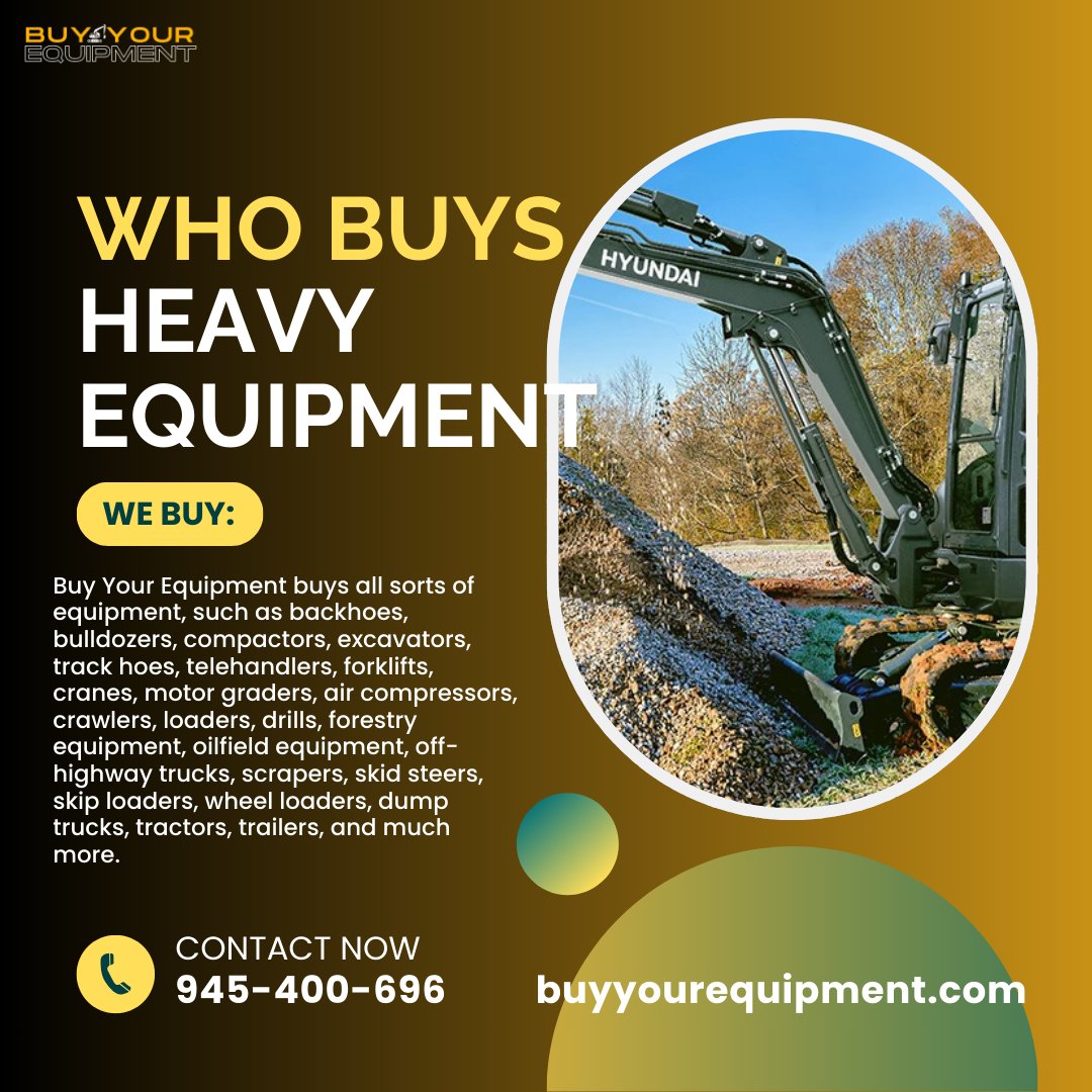 Reach out today at 945-400-6965 or browse buyyourequipment.com for all your heavy-duty machinery essentials!
#heavyequipment #equipment #constructionequipment #construction #machine #machineries #machines #constructionequipment #whobuysyourequipment #whobuyswheelloaders