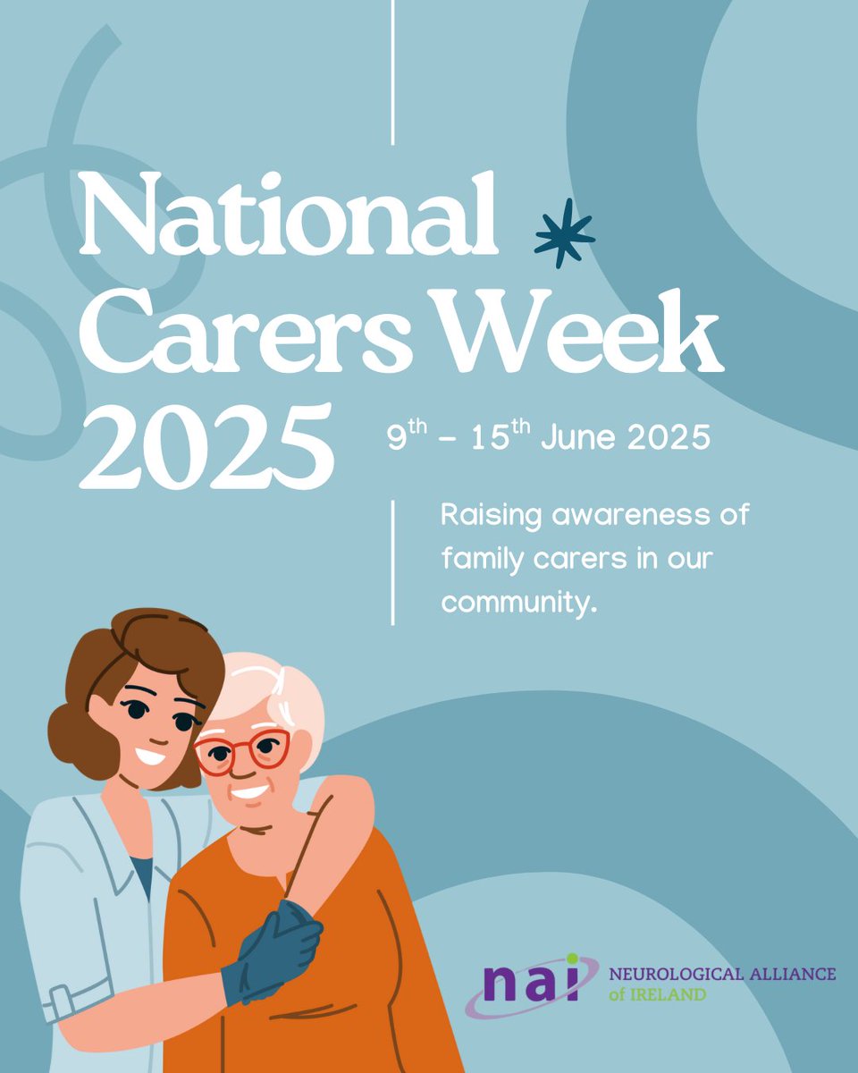 This week is National Carers Week. NAI honour the dedication, love and resilience of family carers across Ireland. We recognise the vital role carers play in supporting those living with neurological conditions. 💜 Thank you for everything you do. #CarersWeek2025 #FamilyCarers