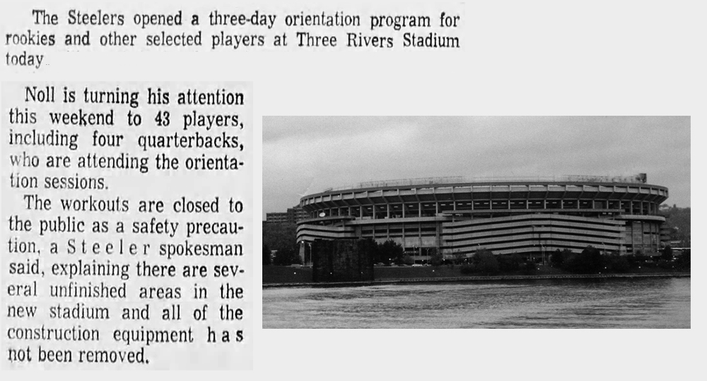 Gordon Dedman (@steeluk) on Twitter photo #OTD in #SteelersHistory 1970 the #Steelers began training in Three Rivers Stadium for the first time. They would remain there for thirty years before Heinz Field became their new home. They now train at the UPMC Rooney Sports Complex on the South Side. #OTD in #SteelersHistory 1970 the #Steelers began training in Three Rivers Stadium for the first time. They would remain there for thirty years before Heinz Field became their new home. They now train at the UPMC Rooney Sports Complex on the South Side.