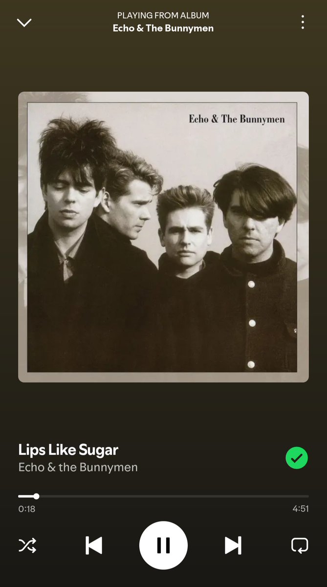 Freyja J. Ⓥ (@madam_scientist) on Twitter photo Okay one more quick thing...😆
I'm on an alt-rock binge today after spending most of yesterday listening to Bathory. I love this song! ("The Killing Moon" is my fave.) Ian McCulloch's vocals are so damn good.
"Lips Like Sugar," Echo & The Bunnymen - Echo & The Bunnymen, 1987 🏴 Okay one more quick thing...😆
I'm on an alt-rock binge today after spending most of yesterday listening to Bathory. I love this song! ("The Killing Moon" is my fave.) Ian McCulloch's vocals are so damn good.
"Lips Like Sugar," Echo & The Bunnymen - Echo & The Bunnymen, 1987 🏴