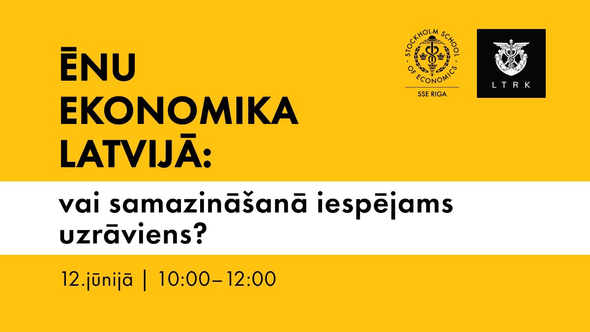 SSE Riga (@sse_riga) on Twitter photo Kā mainījies ēnu ekonomikas apjoms 2024. gadā? Uzziniet 12. jūnijā!
SSE Riga profesors <a href="/asauka/">Arnis Sauka</a> prezentēs jaunāko pētījumu par ēnu ekonomiku Baltijas valstīs. Sekos paneļdiskusija ar politikas veidotājiem, uzņēmējiem un ekspertiem. Reģistrācija: sseriga.edu/enu-ekonomika-… Kā mainījies ēnu ekonomikas apjoms 2024. gadā? Uzziniet 12. jūnijā!
SSE Riga profesors <a href="/asauka/">Arnis Sauka</a> prezentēs jaunāko pētījumu par ēnu ekonomiku Baltijas valstīs. Sekos paneļdiskusija ar politikas veidotājiem, uzņēmējiem un ekspertiem. Reģistrācija: sseriga.edu/enu-ekonomika-…