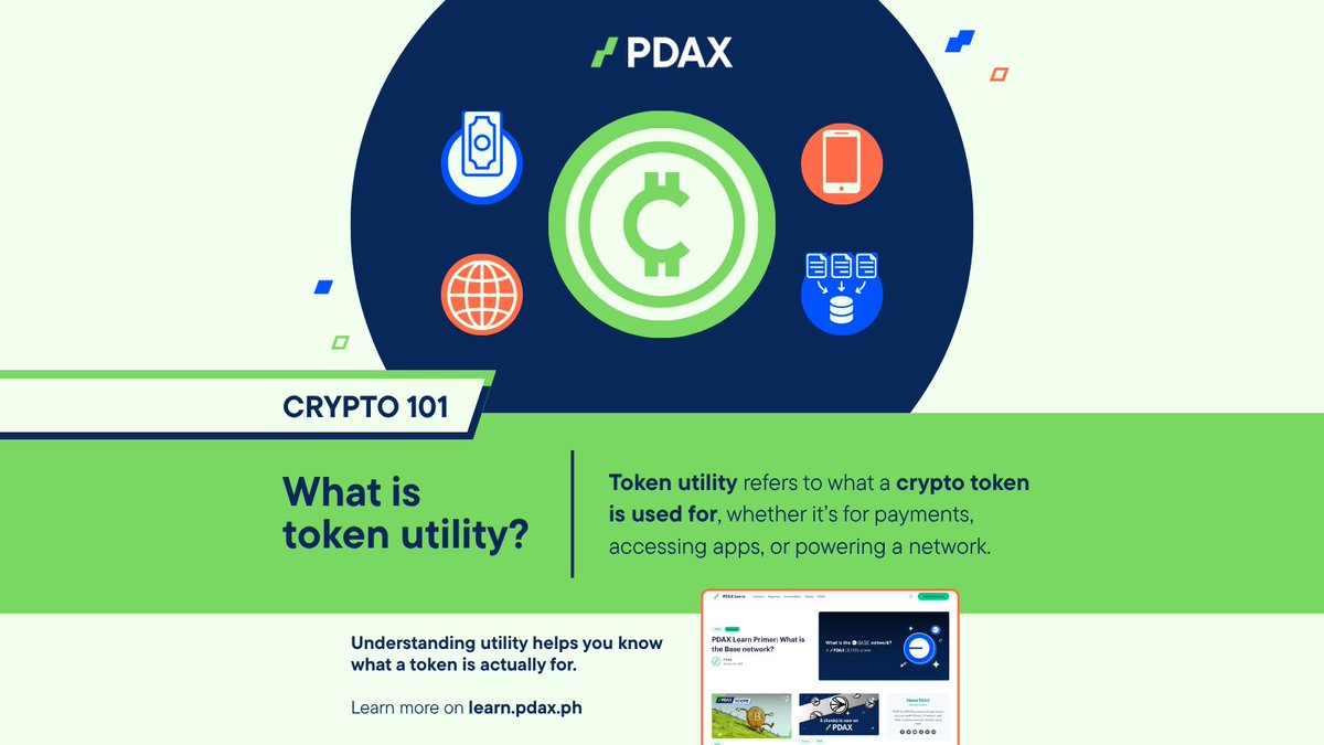 Not all tokens are just for trading. 🪙

Some are used to pay, access apps, or keep a network running. 📲 #CryptoPH #YourNextMoneyMove
