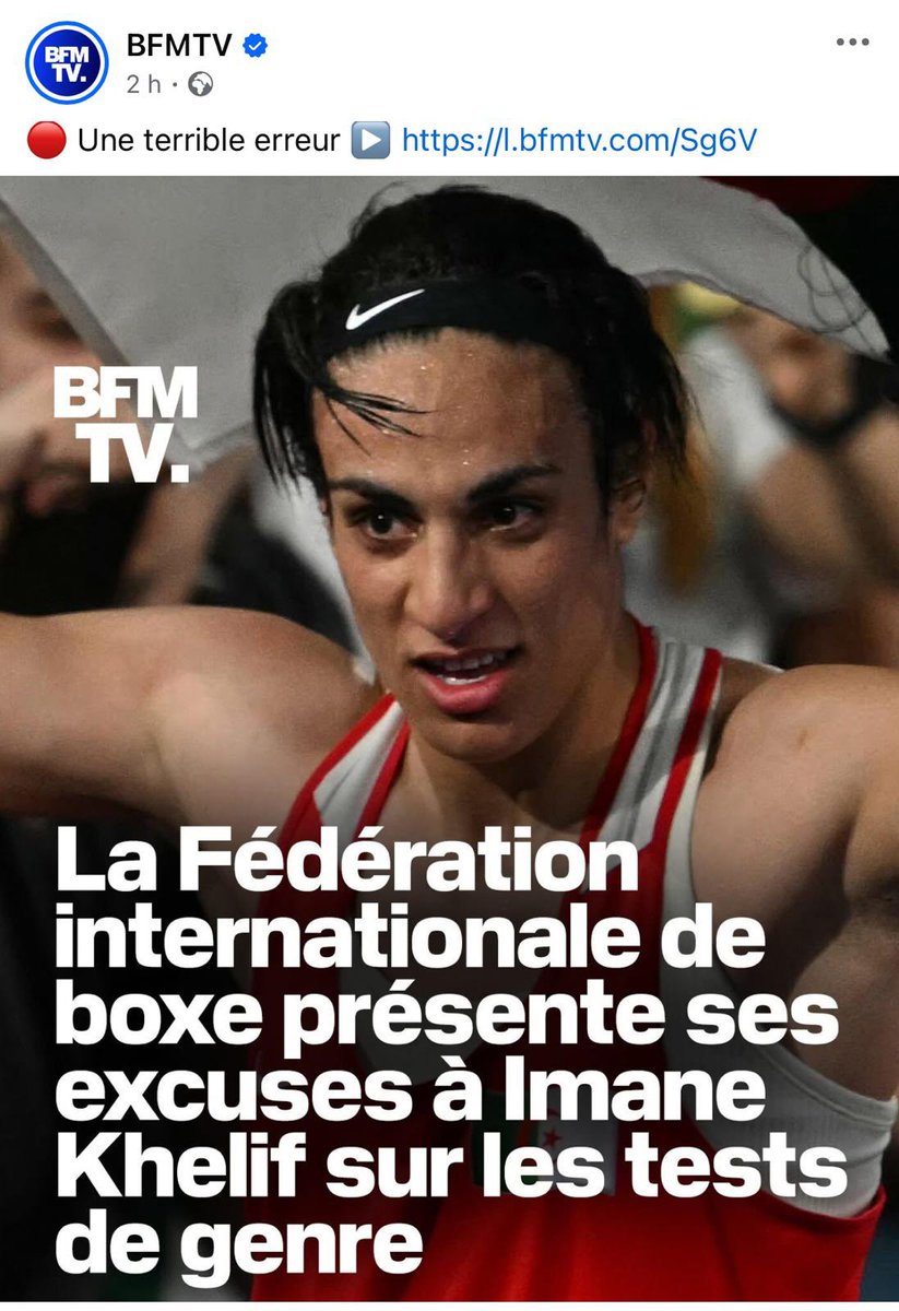 Maputobingo1's tweet photo. Comment ça marche ce TEST DE GENRE ? 
On demande au chromosome s'il se sent plus 'bleu' ou 'rose' ?
😅😂🤣

Confusion chez World Boxing et chez BFM :
Genre = construction sociale Sexe = ADN https://t.co/unHuZZfQWP