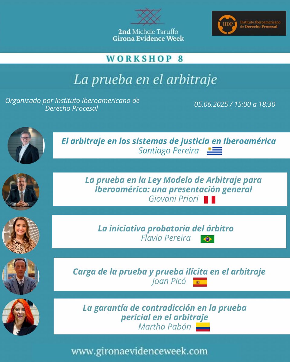 Pabón Abogados & Asociados (@pabonabogados) on Twitter photo 📍Girona (España) - La cita para este encuentro es a las 15:00 (hora España) del jueves 5 de junio en el aula 3G de la Facultad de Derecho de la Universidad de Girona <a href="/udgfdret/">Facultat de Dret de la Universitat de Girona</a> <a href="/CCJ_UdG/">Càtedra de Cultura Jurídica</a>
#razonamientoprobatorio #arbitraje #iberoamérica 📍Girona (España) - La cita para este encuentro es a las 15:00 (hora España) del jueves 5 de junio en el aula 3G de la Facultad de Derecho de la Universidad de Girona <a href="/udgfdret/">Facultat de Dret de la Universitat de Girona</a> <a href="/CCJ_UdG/">Càtedra de Cultura Jurídica</a>
#razonamientoprobatorio #arbitraje #iberoamérica