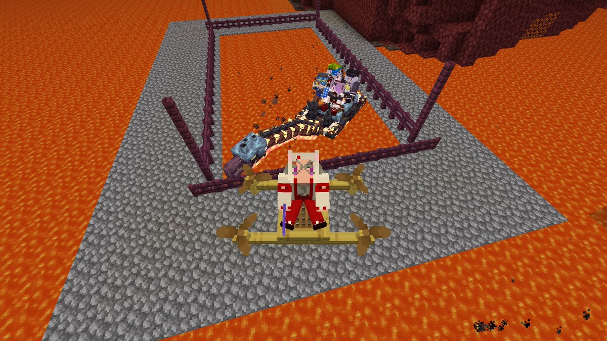 Byakko105's tweet photo. ネザー湖のネ○シー！！
#OneCraft https://t.co/PNEf4t7ev0