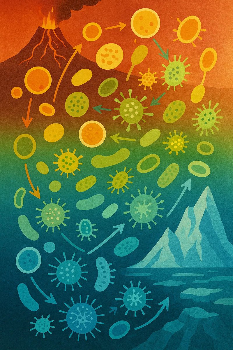 Almost four years ago, I started my journey with tiny creatures of extreme environments. How they chit-chat (interact) is key to sustaining life in the most hostile corners of our planet.

Image generated: Sora
#WorldEnvironmentDay #Microbiome #ExtremeEnvironments #Ecology