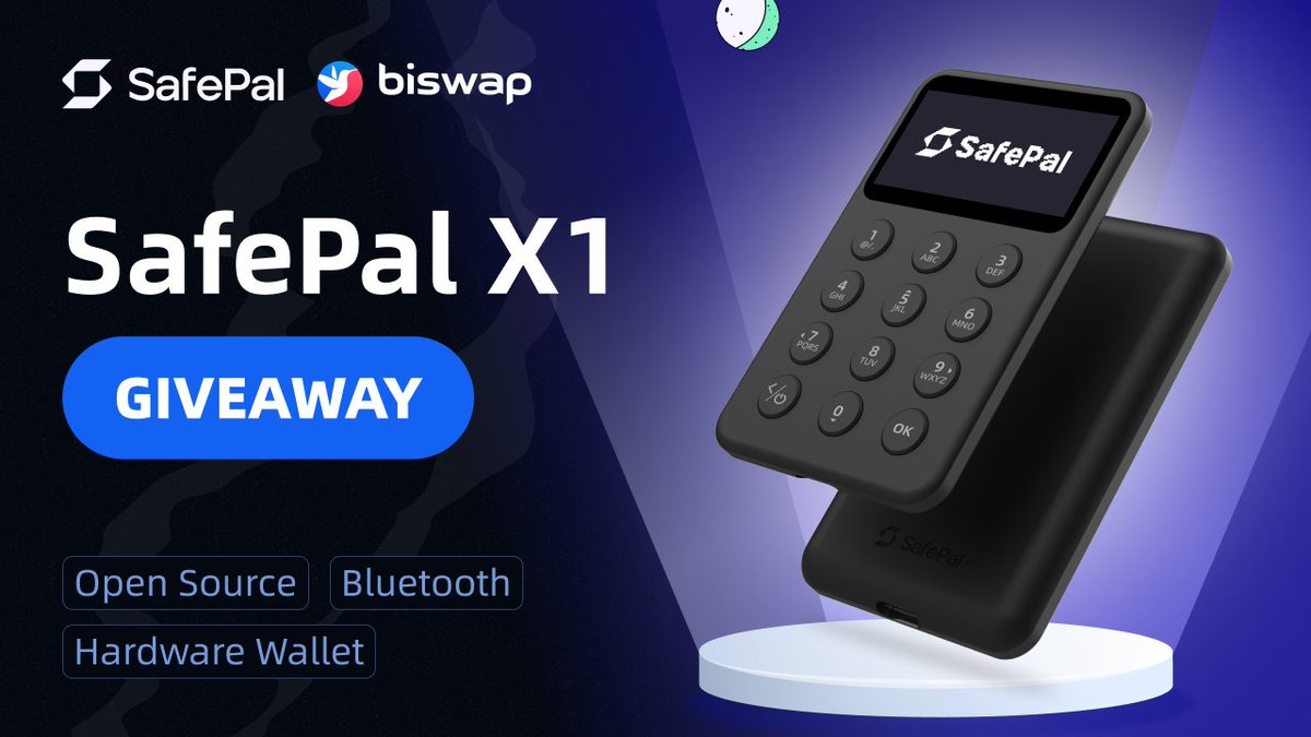 📣EXCLUSIVE GIVEAWAY ALERT📣

🔒Keep your assets secure with <a href="/safepal/"></a>
🚀Giveaway with Biswap for Biswap Users
🎁Join to win 3 open source Bluetooth  X1 Hardware Wallets
📅 Jun 5 - Jun 18, 2025, 9 AM UTC​​
🎮Click to join: app.galxe.com/quest/SafePal/… 
💥Biswap Fam get extra 10% off,