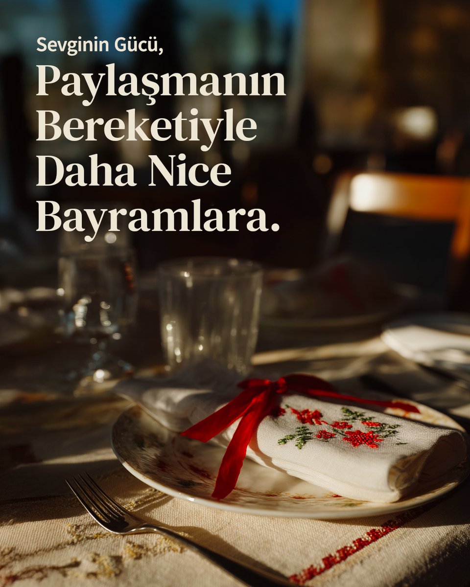 Sevgi ve paylaşmanın bereketiyle dolu nice bayramlara.